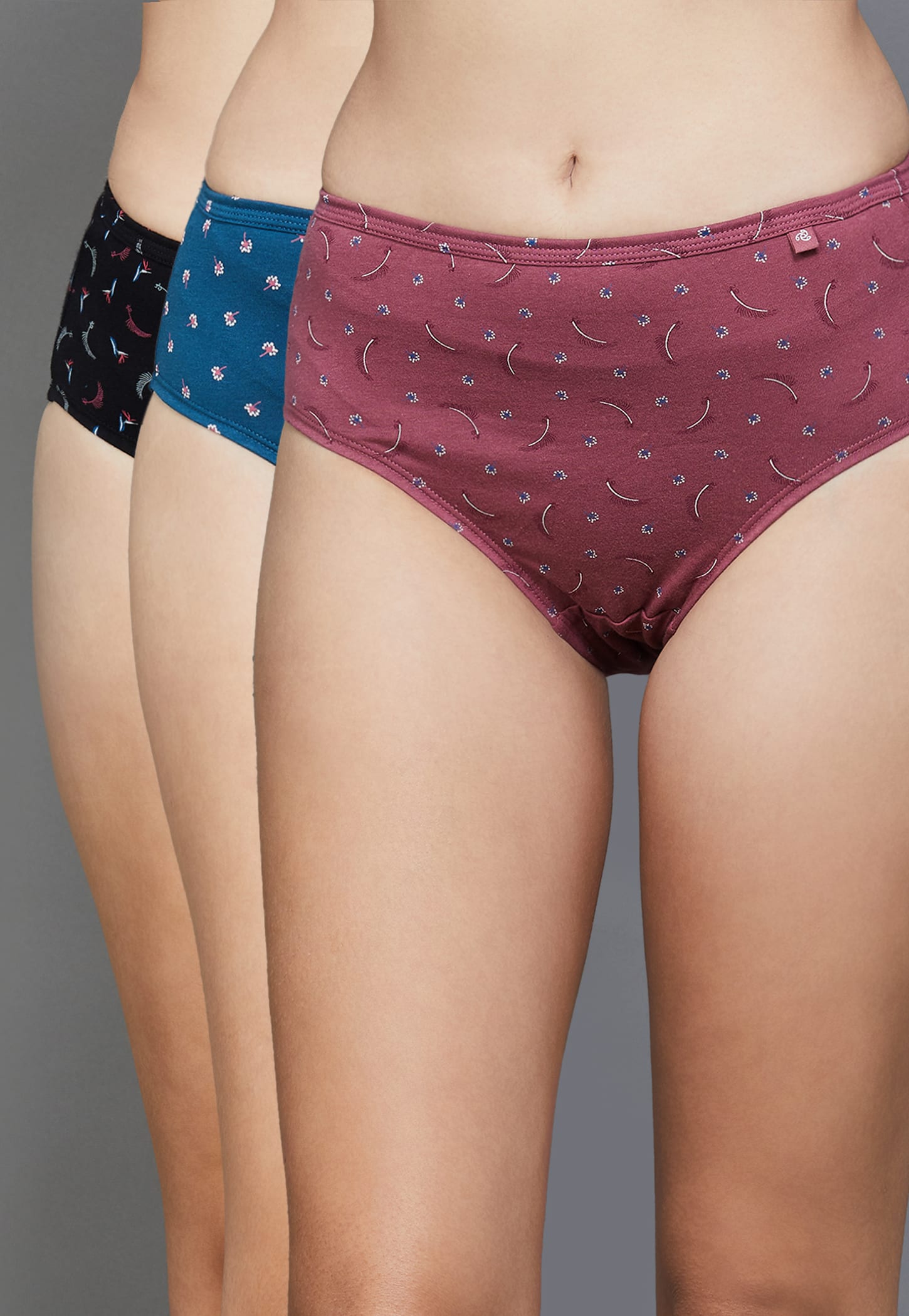 JOCKEY Simple Comfort Assorted Hipster Panties - Pack of 3-picture-15