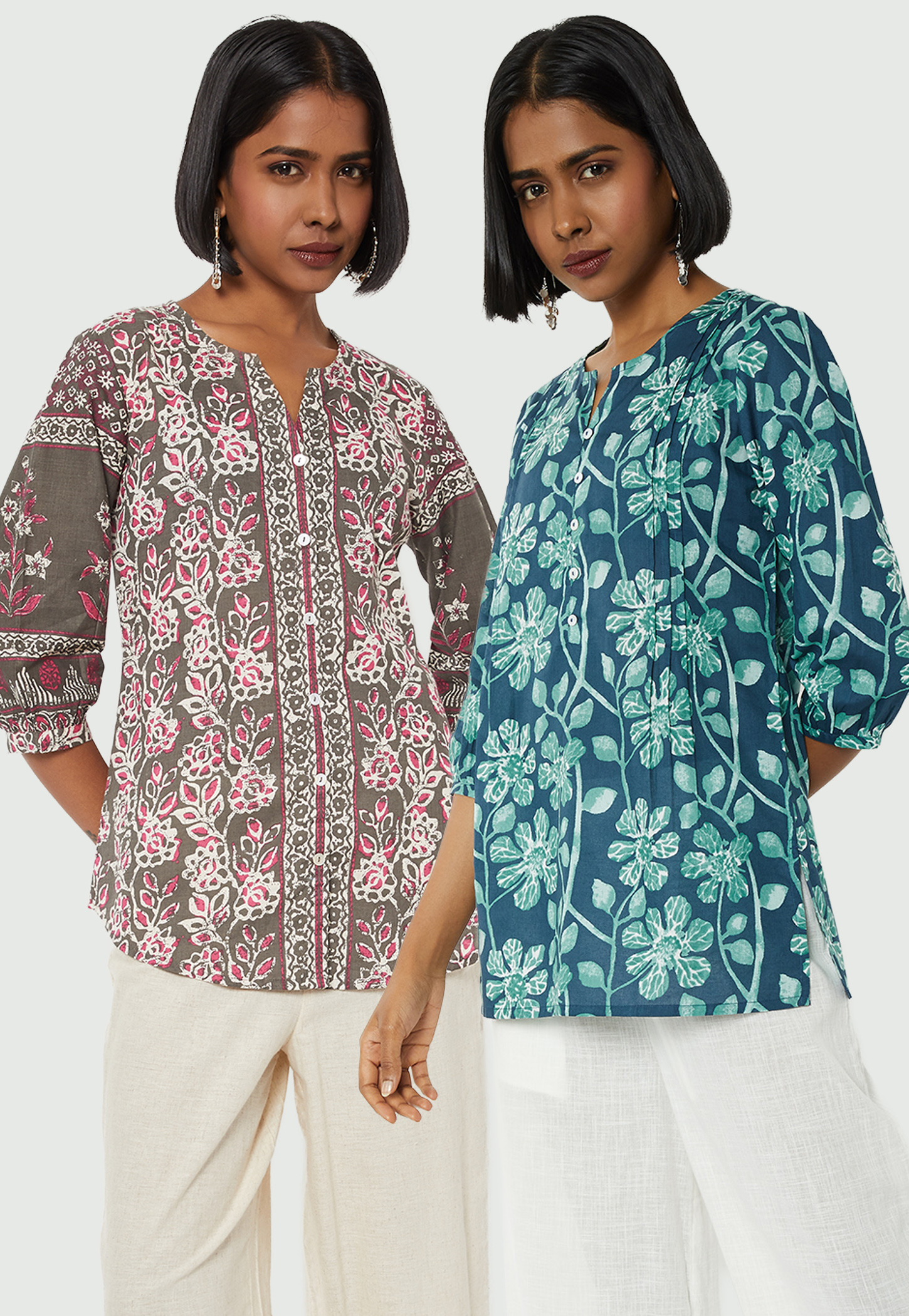 Women Printed Straight Kurti - Pack of 2-image-31