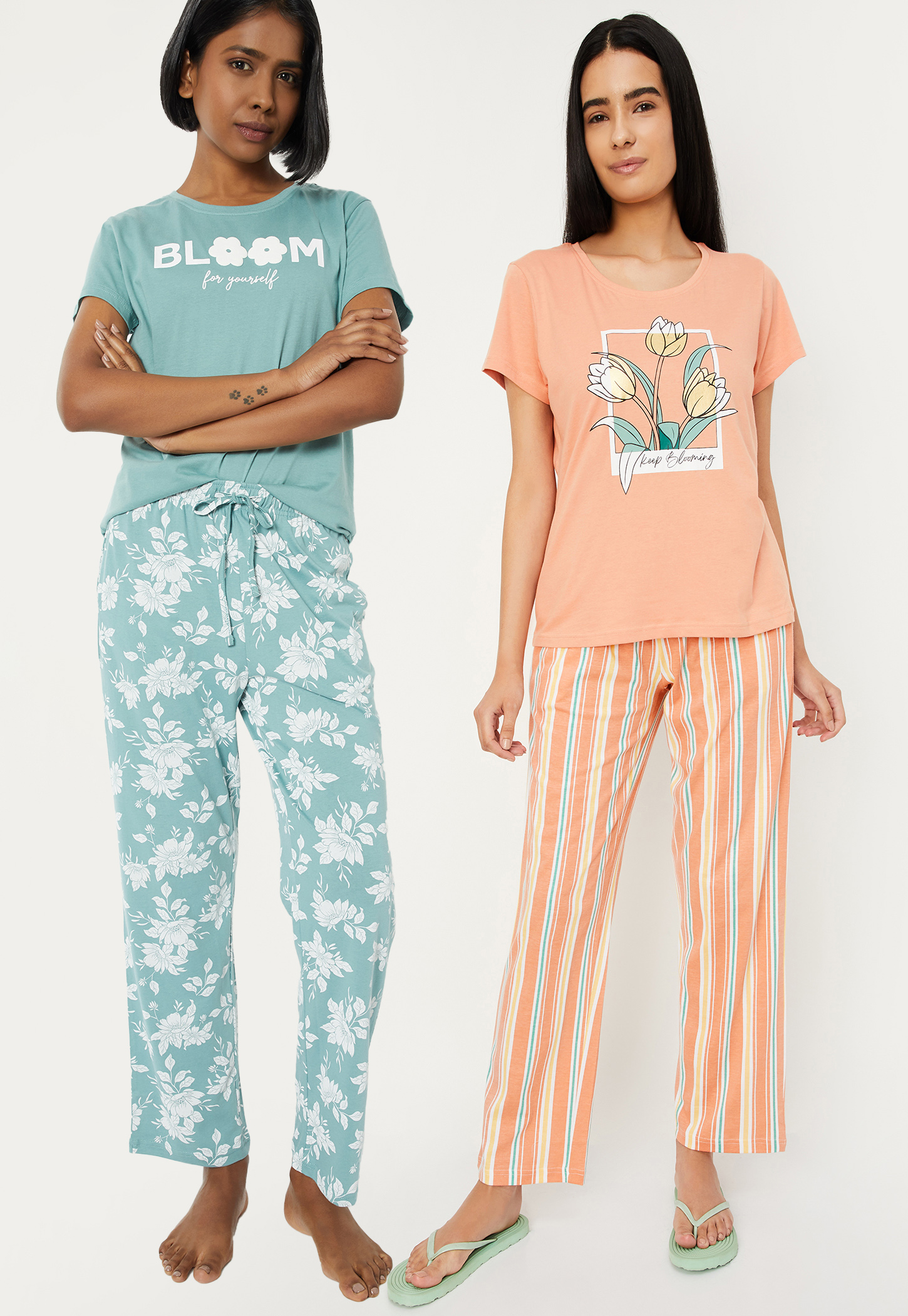 Women Printed PJ Set - Pack of 2-picture-16