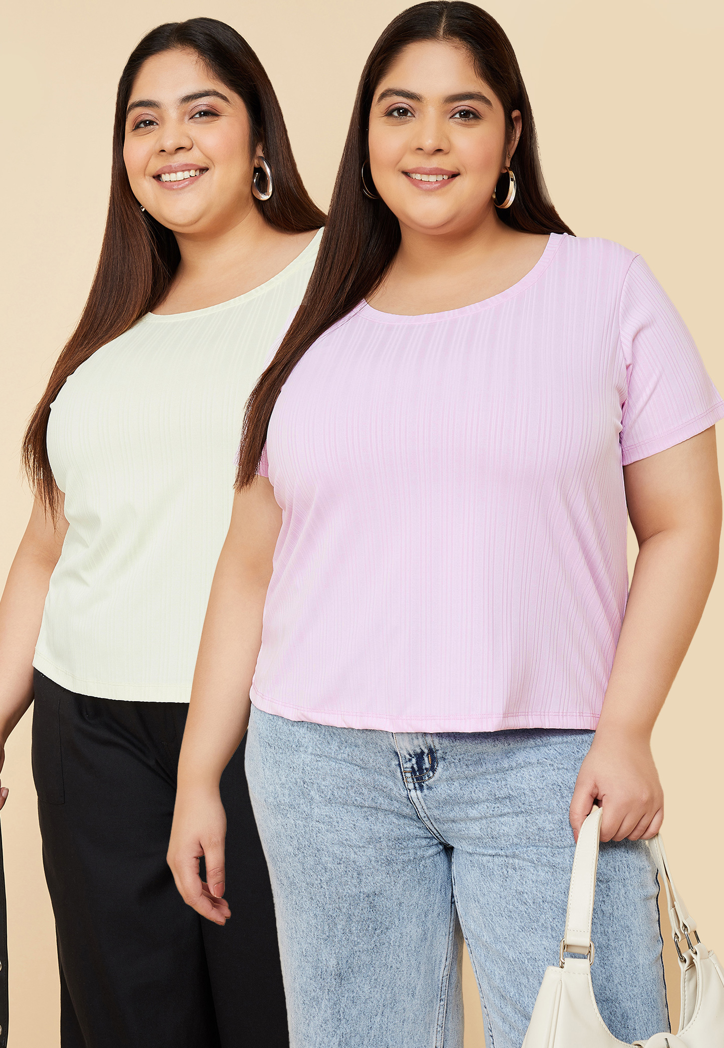 Women Ribbed T-shirt - Pack of 2-picture-25