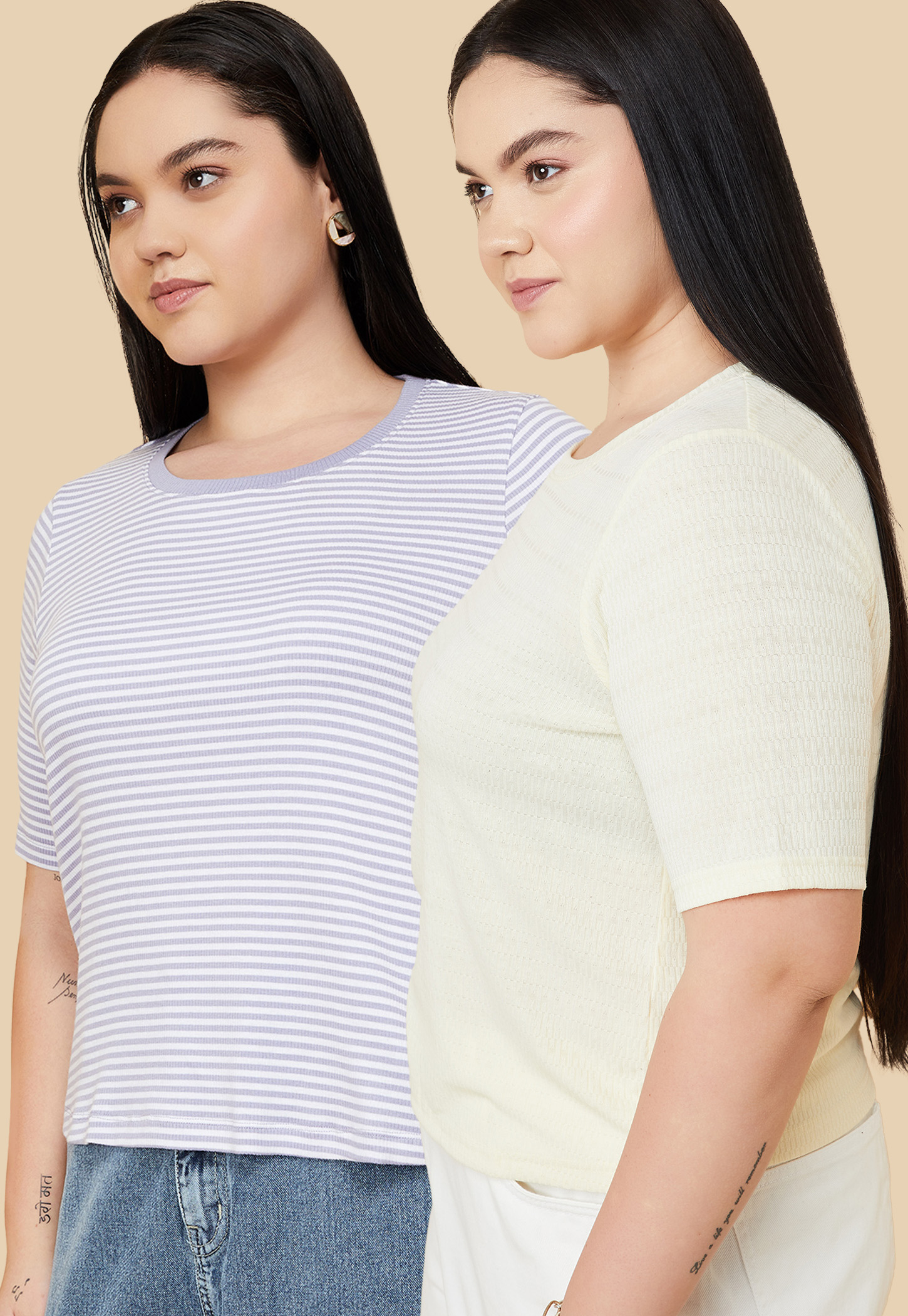 Women Assorted T-shirt - Pack of 2-picture-33