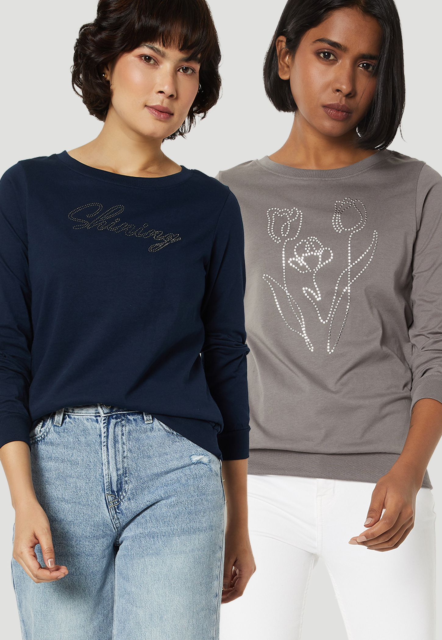 Women Embellished T-shirt - Pack of 2-image-35
