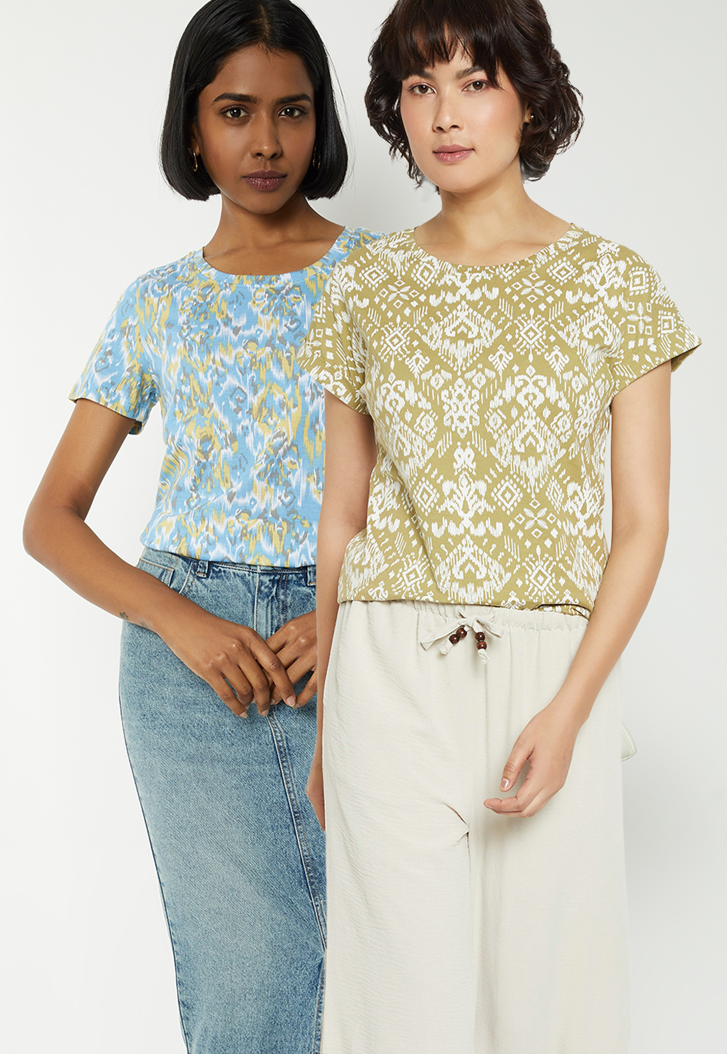 Women Printed T-shirt - Pack of 2-image-38