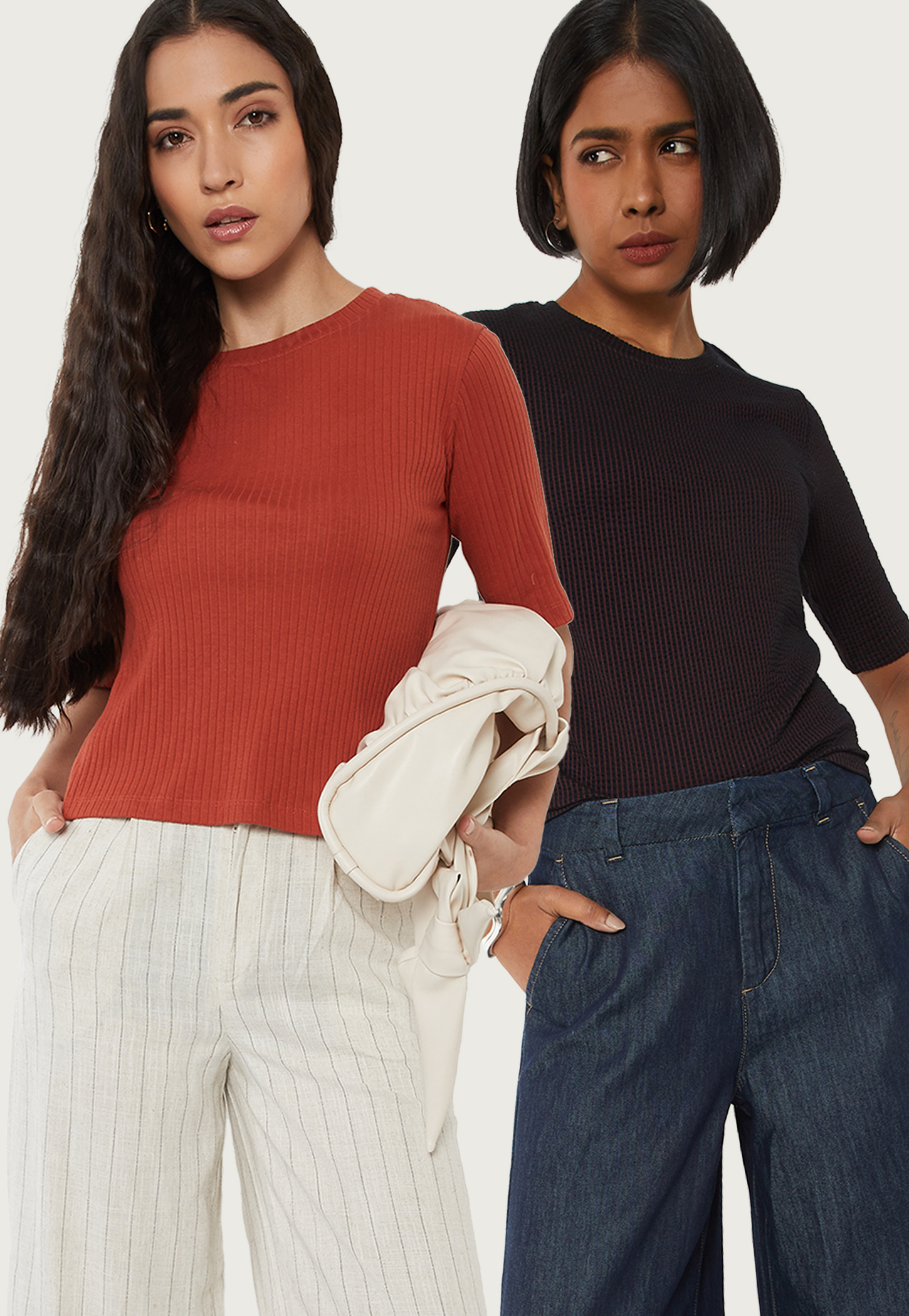 Women Ribbed T-shirts - Pack of 2-picture-15