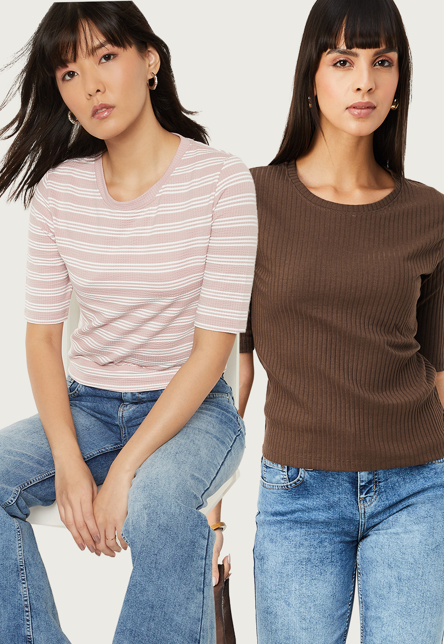 Women Assorted T-shirt - Pack of 2-picture-44