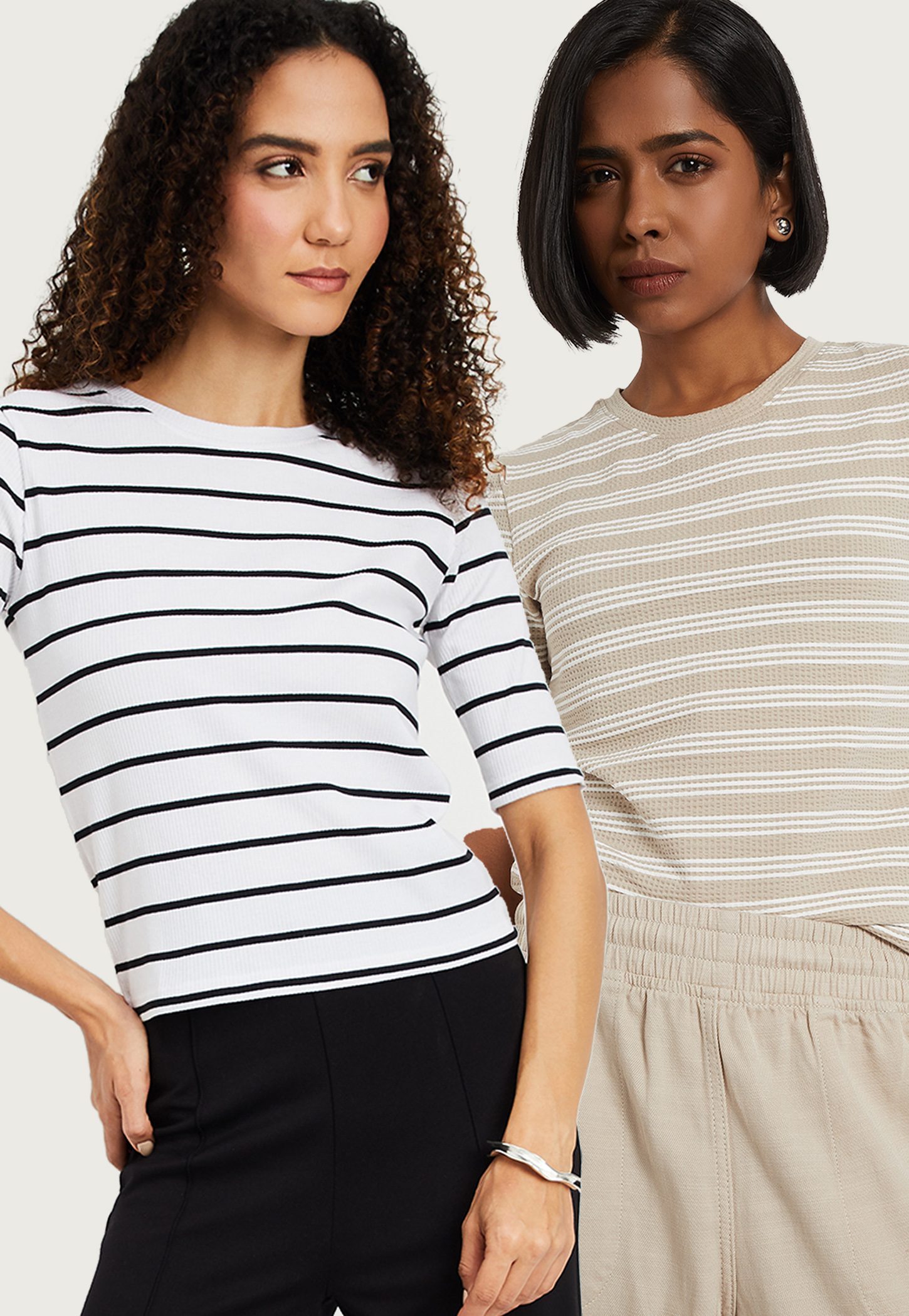 Women Striped T-shirt - Pack of 2-picture-13