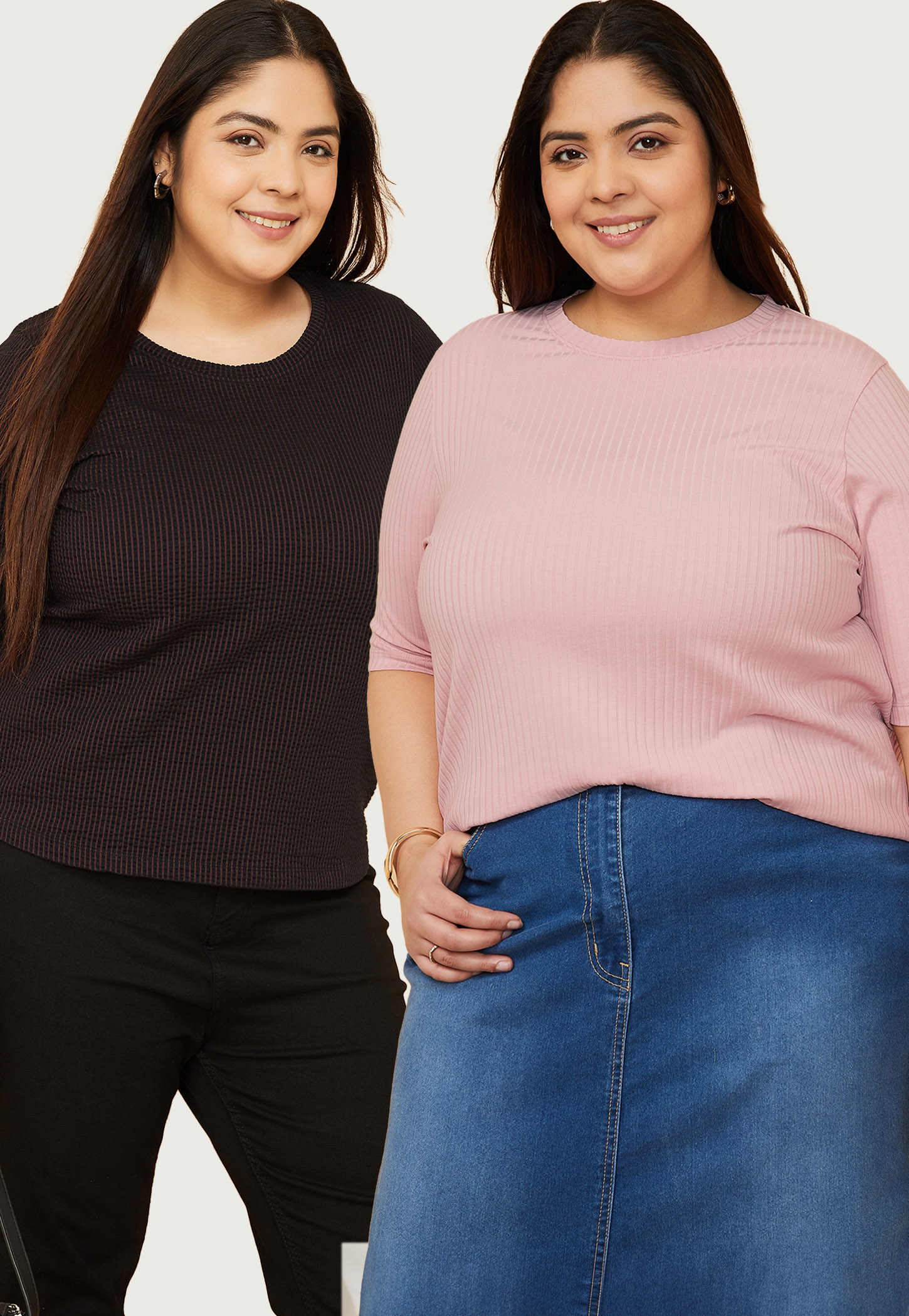 Women Ribbed T-shirt - Pack of 2-picture-16