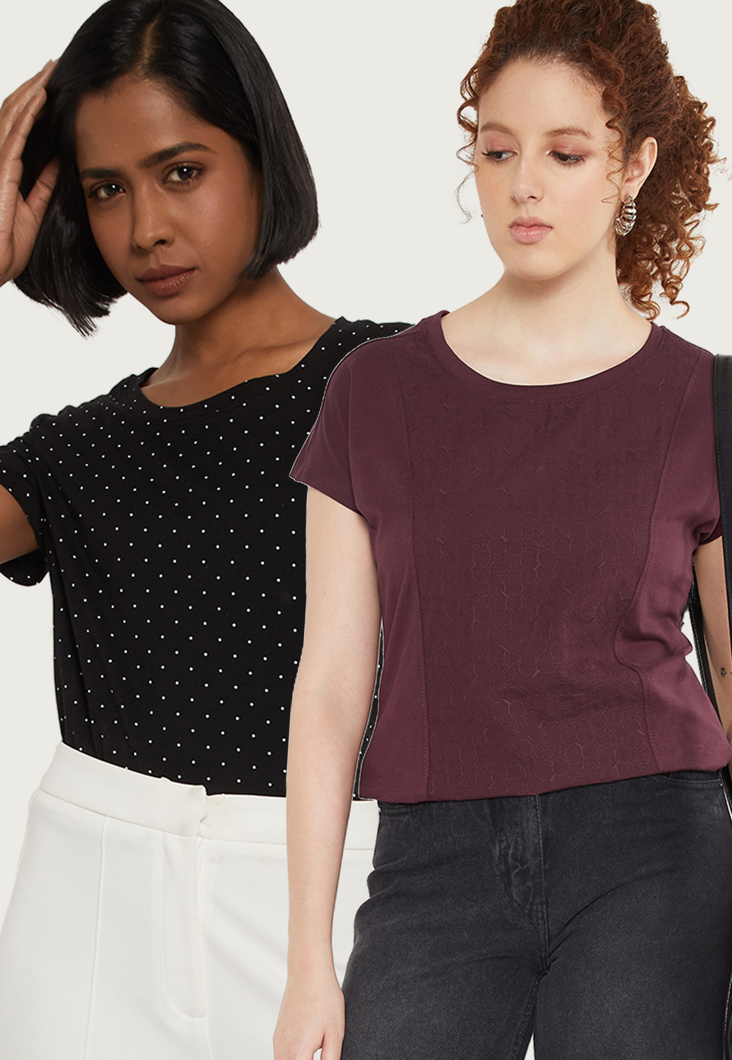 Women Assorted T-shirt - Pack of 2-picture-43
