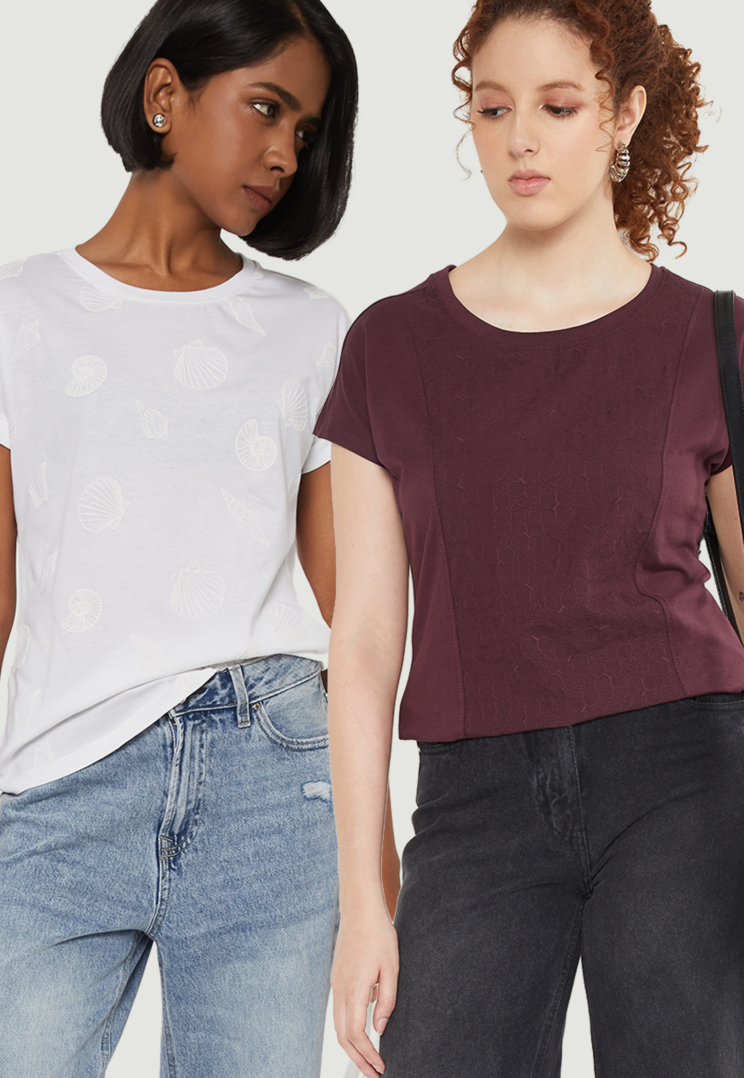 Women Printed T-shirt - Pack of 2-image-7
