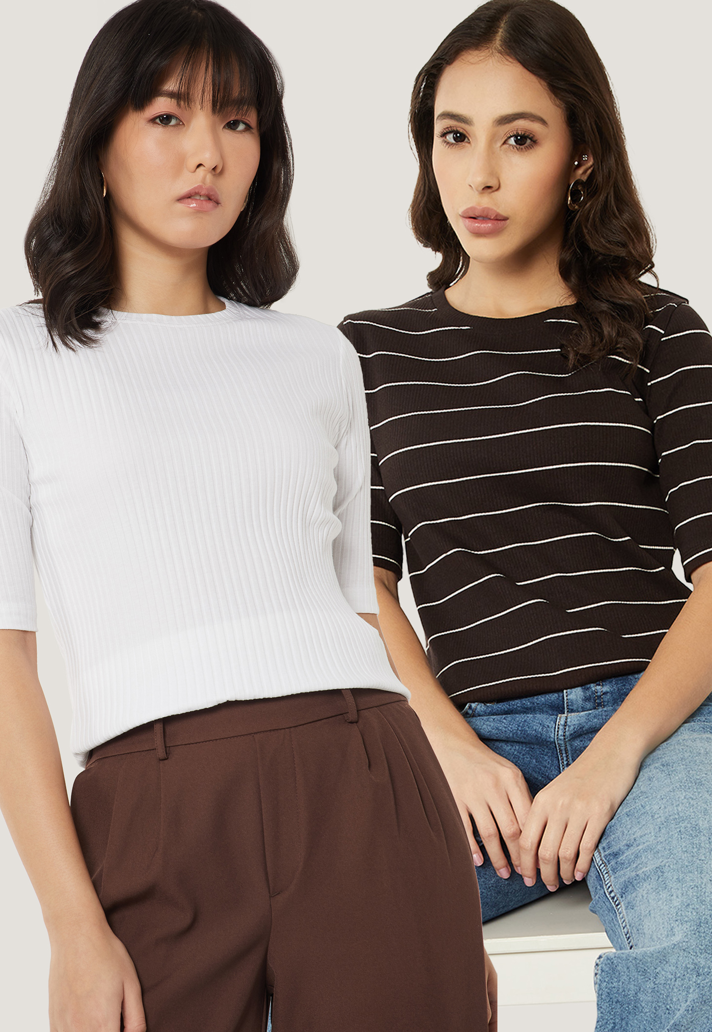 Women Assorted T-shirts- Pack of 2-image-19