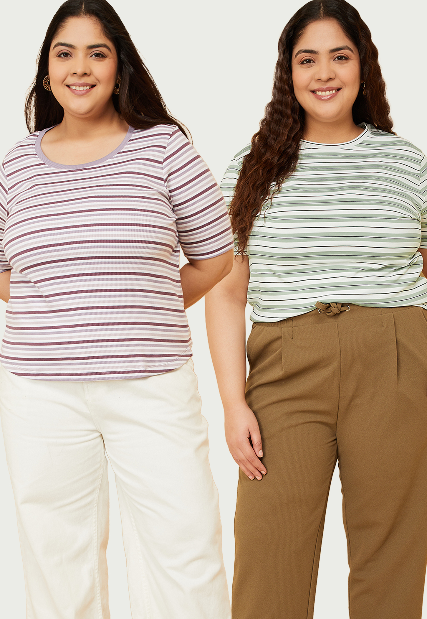 Women Striped T-shirts - Pack of 2-image-26