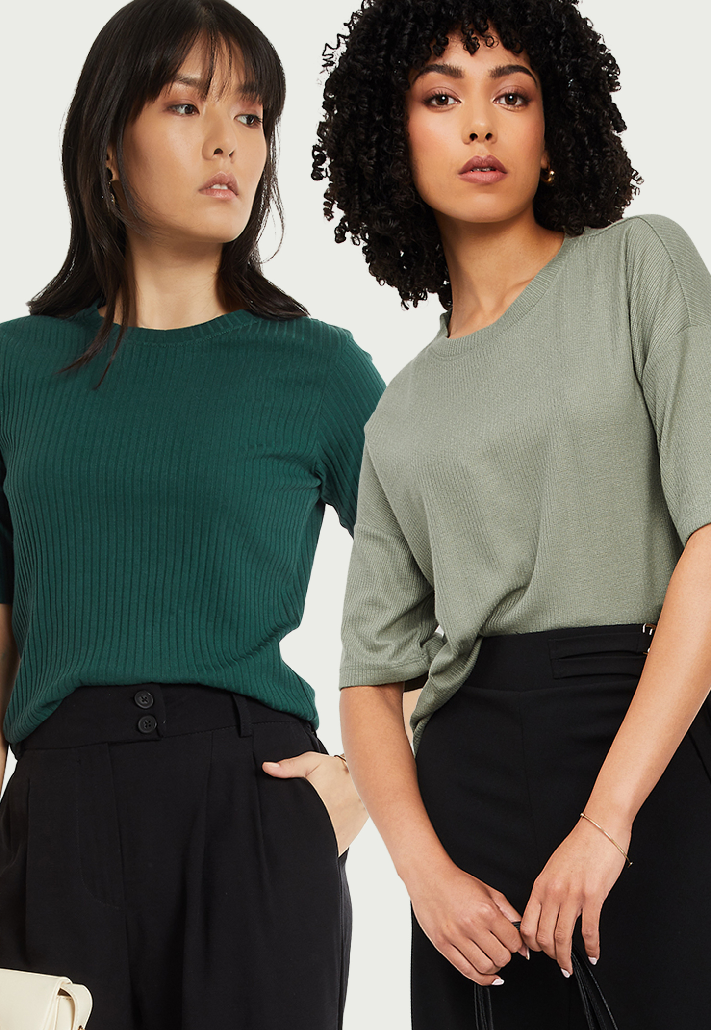 Women Ribbed T-shirt - Pack of 2-picture-29