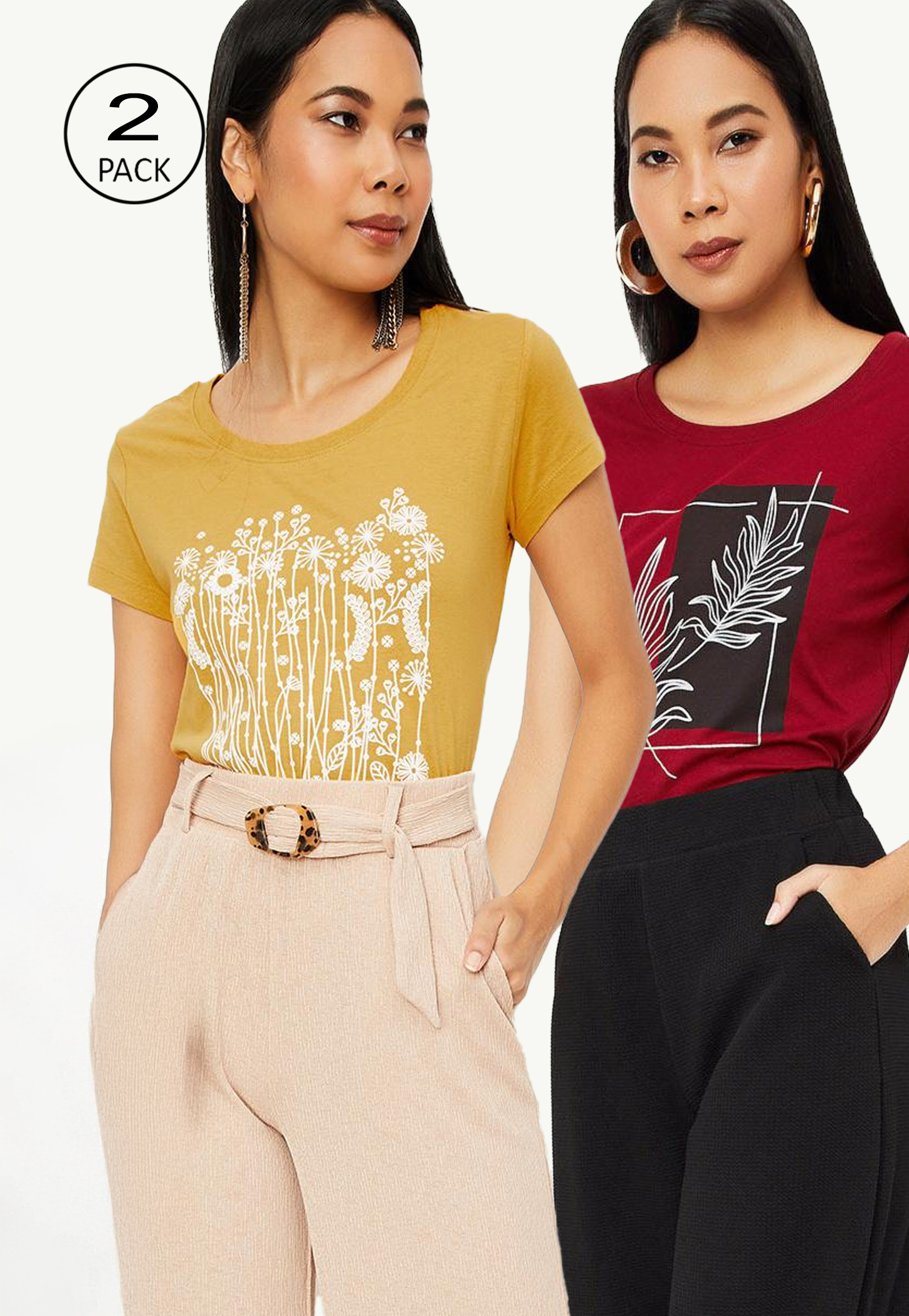 Women Printed T-shirt - Pack of 2-picture-45