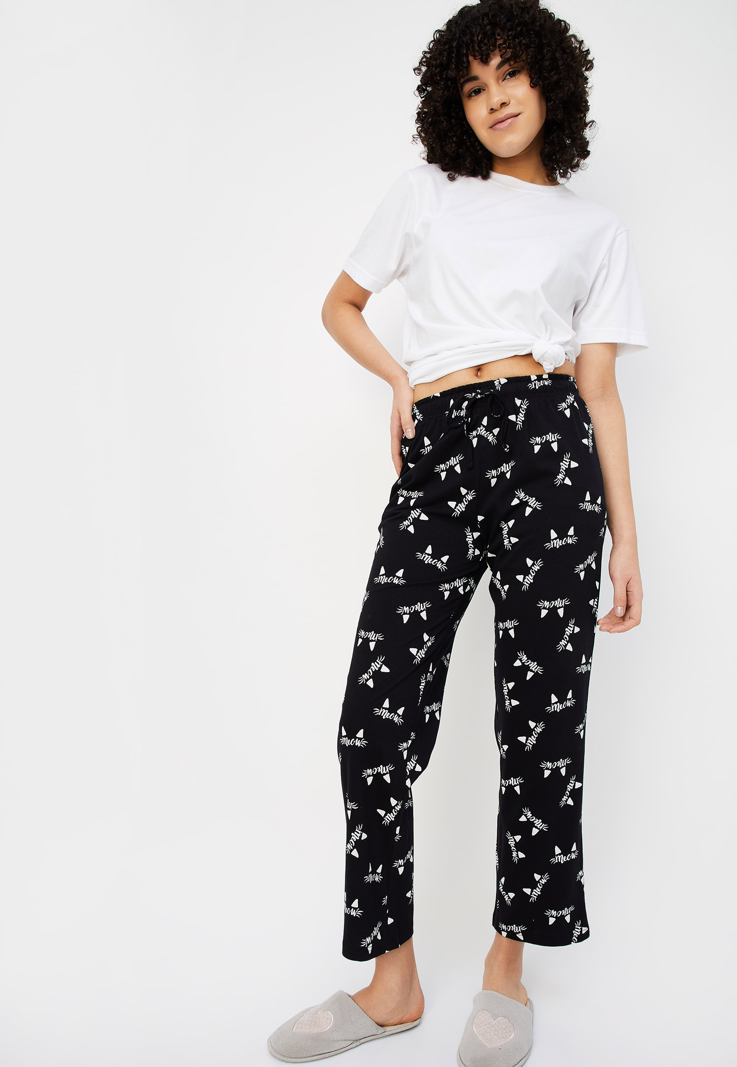 Women Printed Knit Pyjamas-picture-35