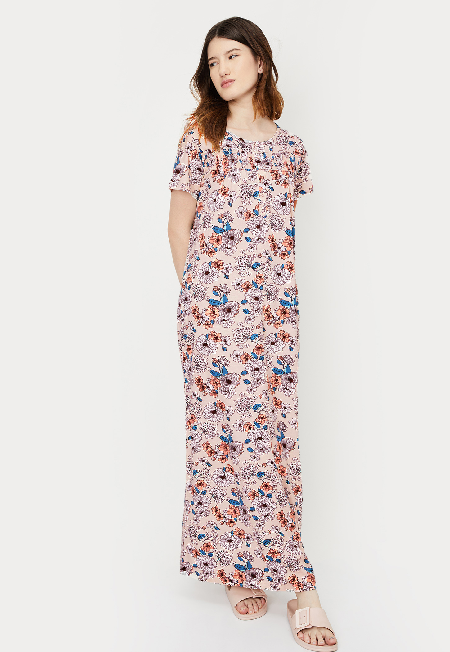 Women Floral Printed Nightgown-picture-39