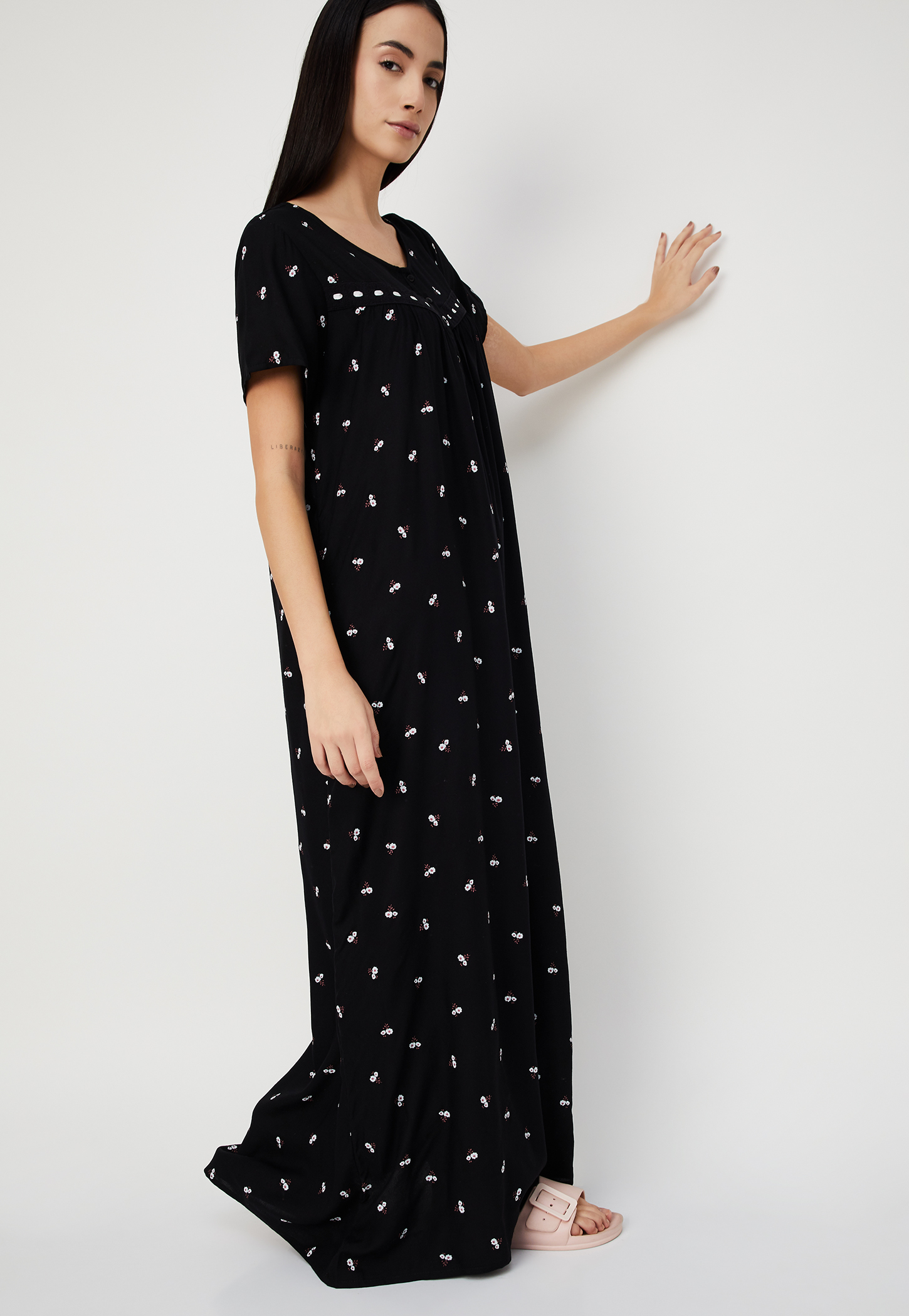 Women Floral Printed Nightgown-picture-49