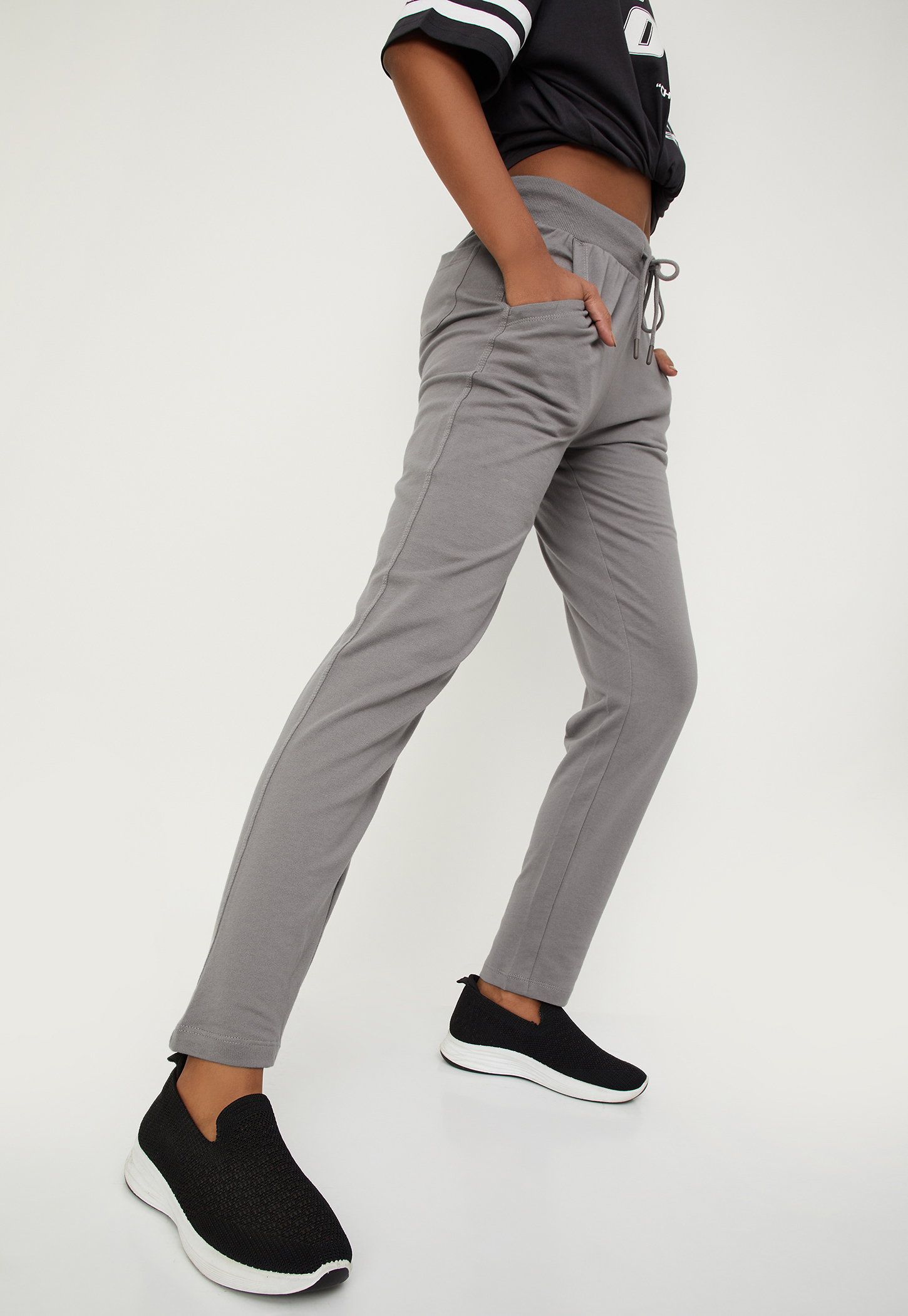 Women Solid Sports Track Pants-image-9