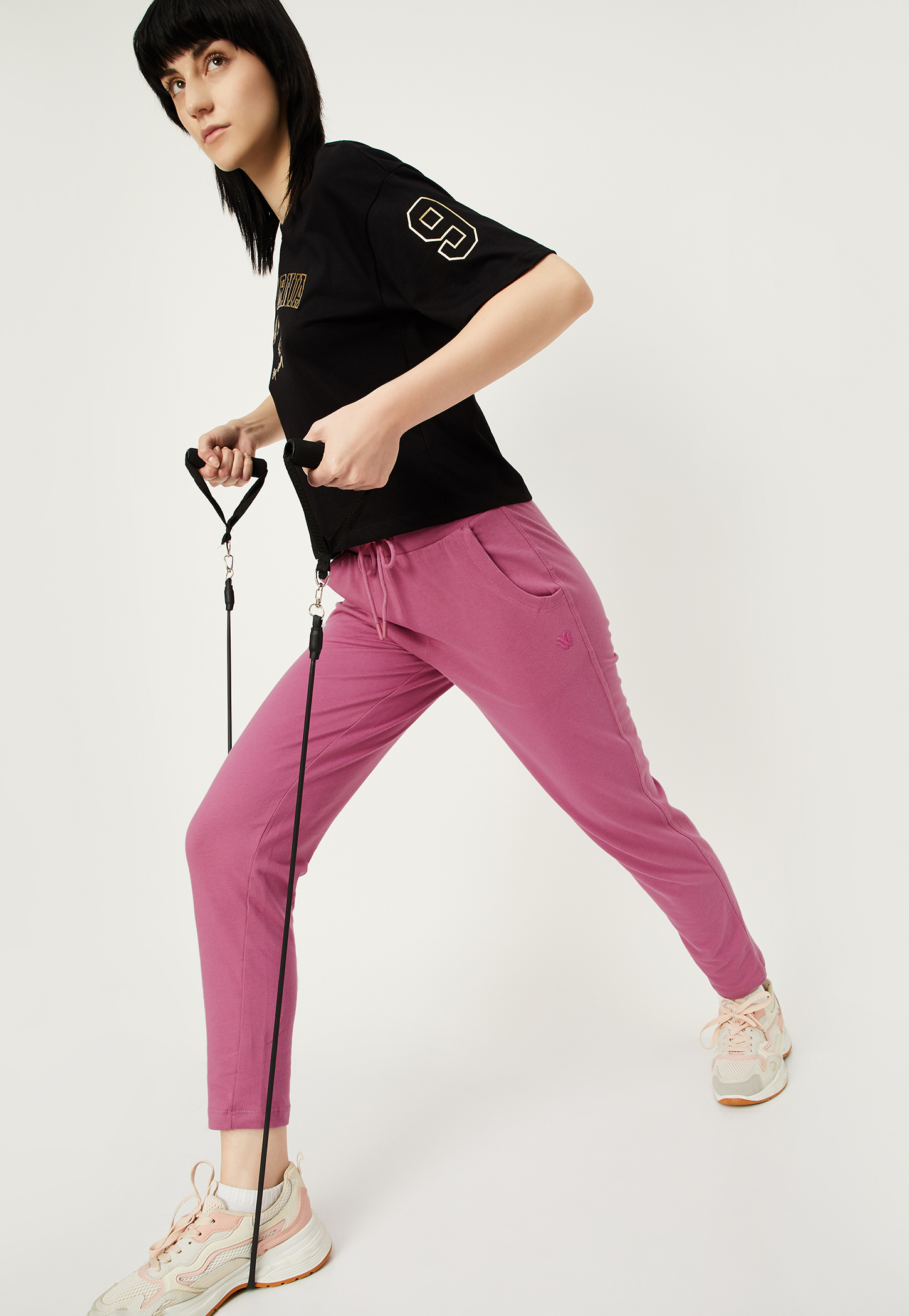 Women Solid Sports Track Pants-image-26