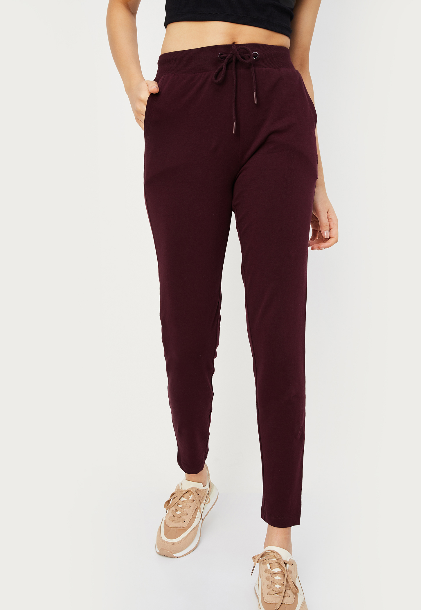 Women Solid Sports Track Pants-image-27