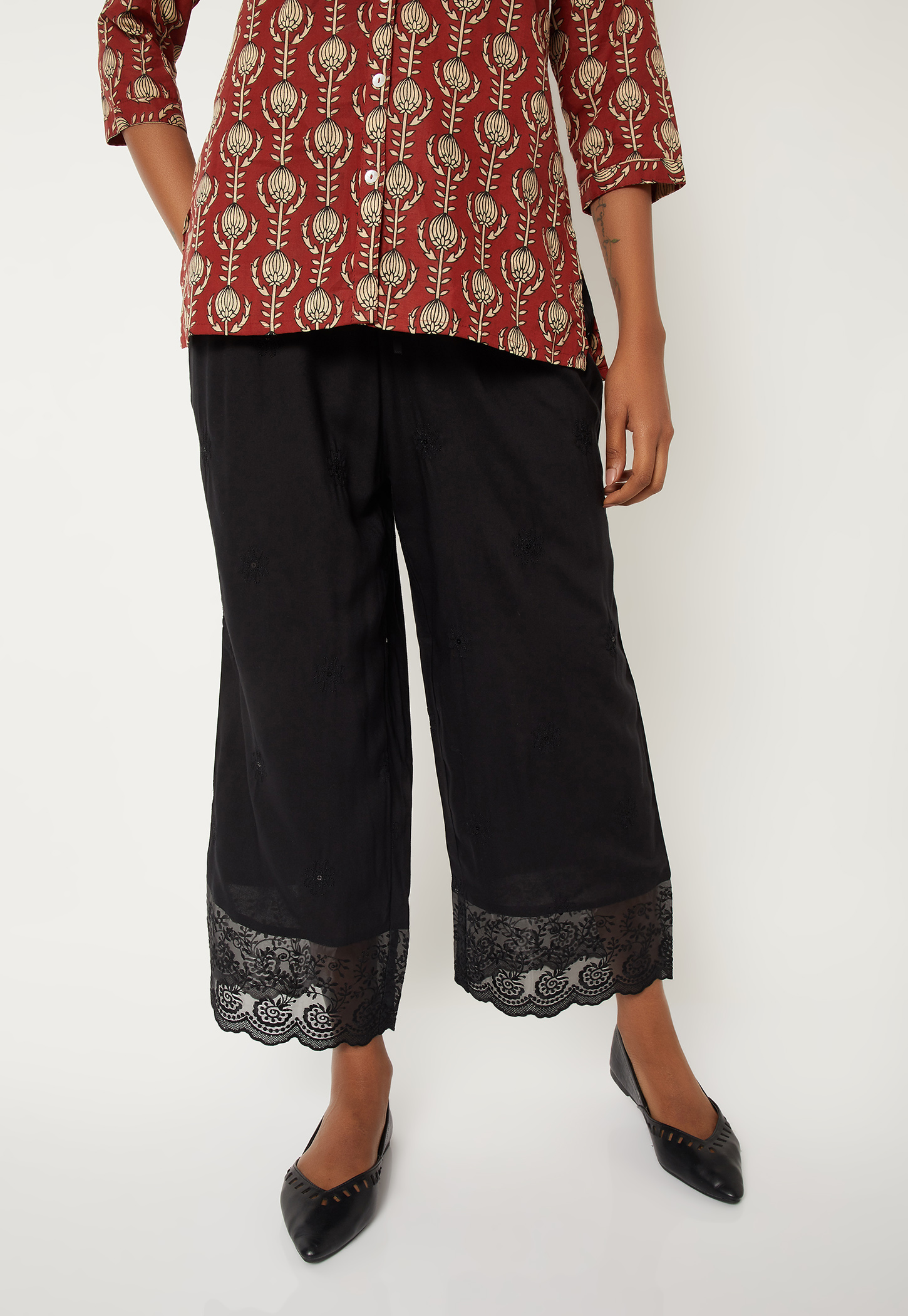 Women Embroidered Palazzos-image-42