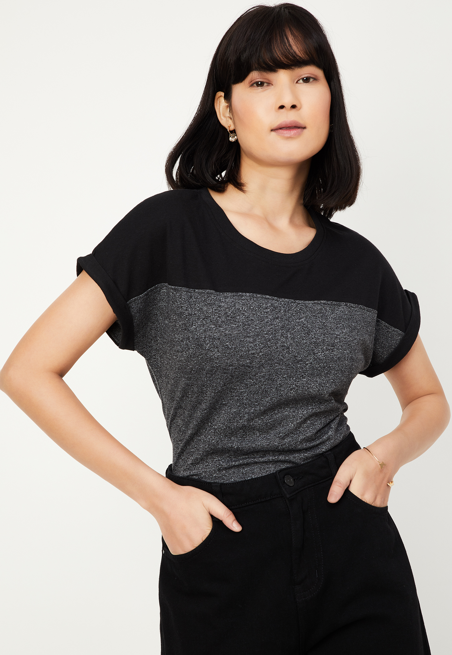 Women Colourblocked T-shirt-picture-55