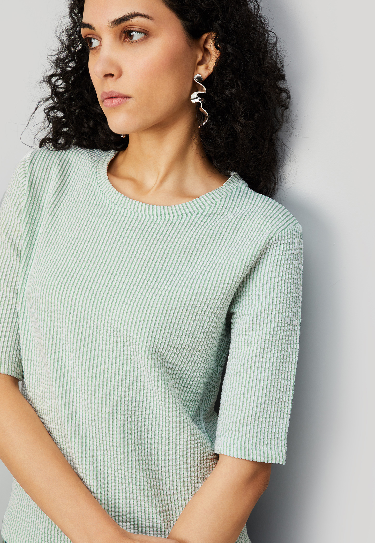 Women Striped Knit Top-image-37