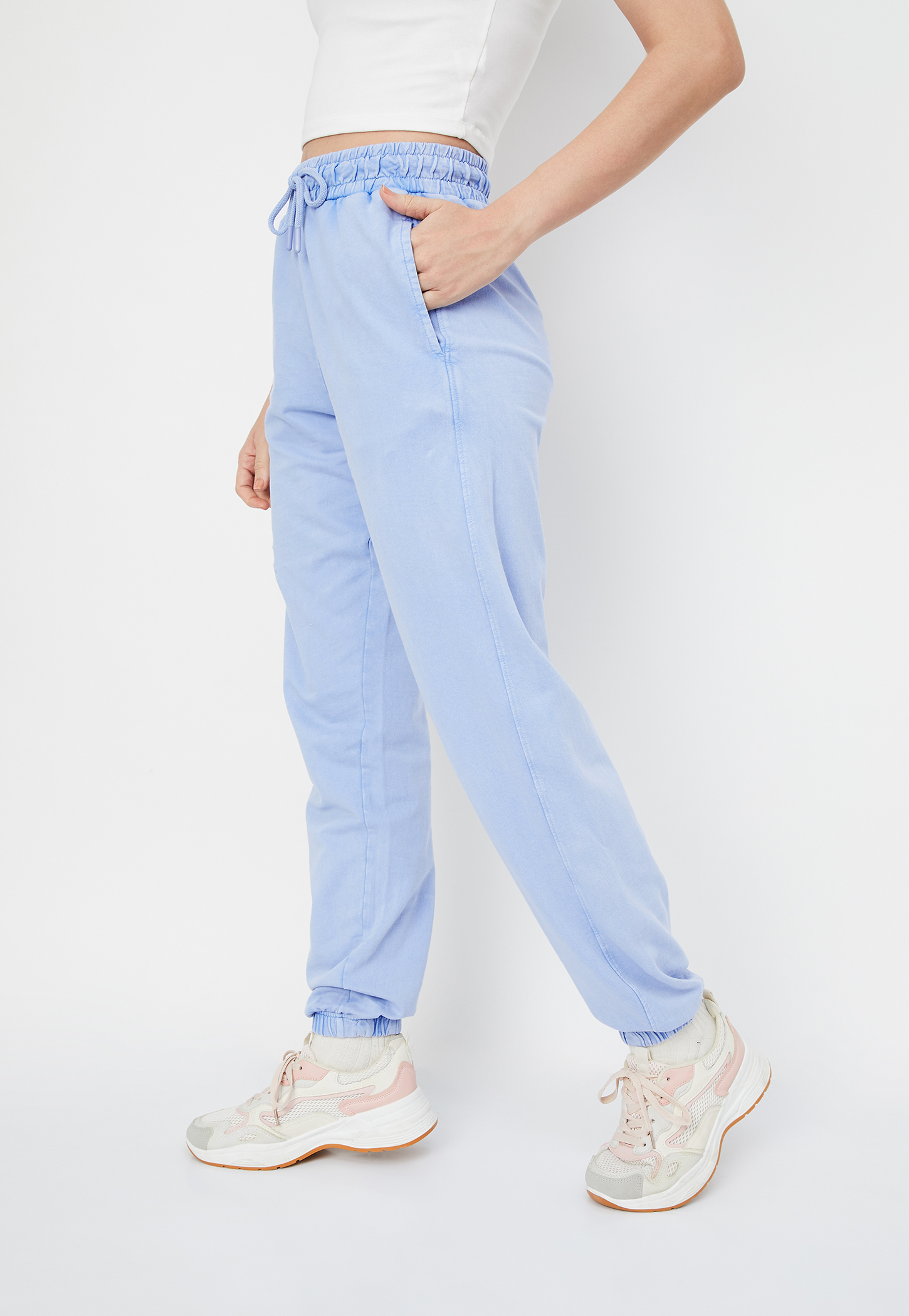Women Acid Washed Athleisure Joggers-picture-50