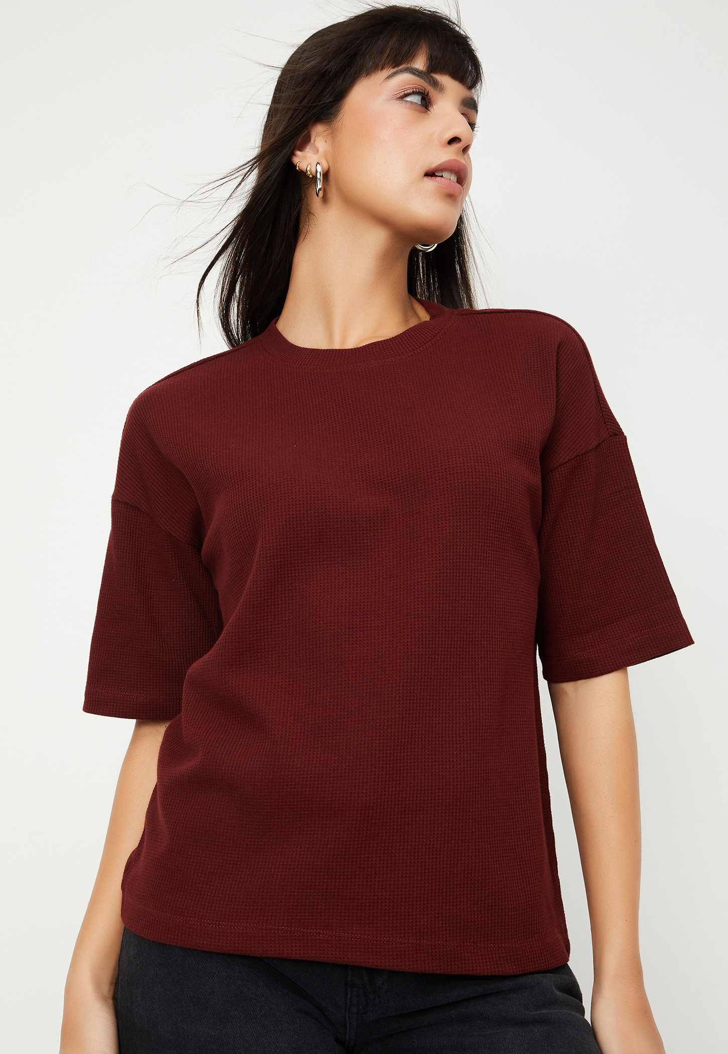 Women Textured T-shirt-picture-41