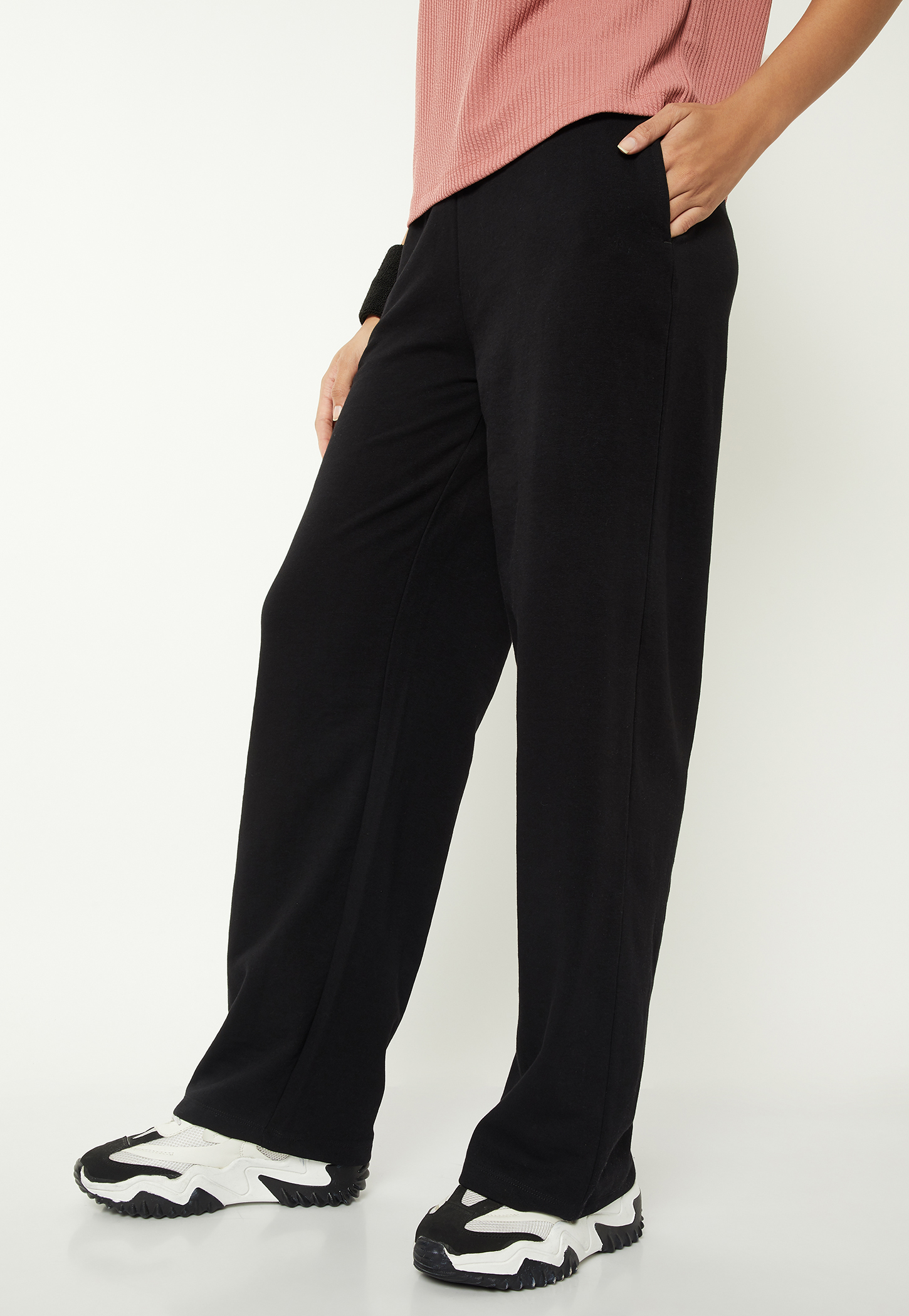 Women Solid Athleisure Track Pants-picture-22