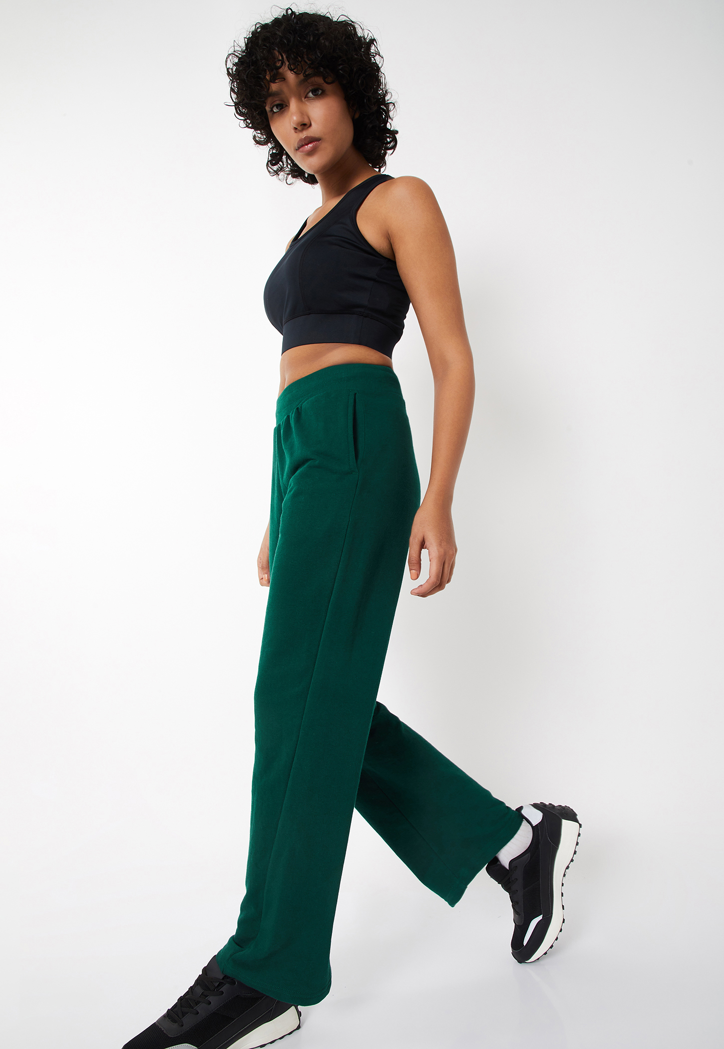 Women Solid Athleisure Track Pants-image-16