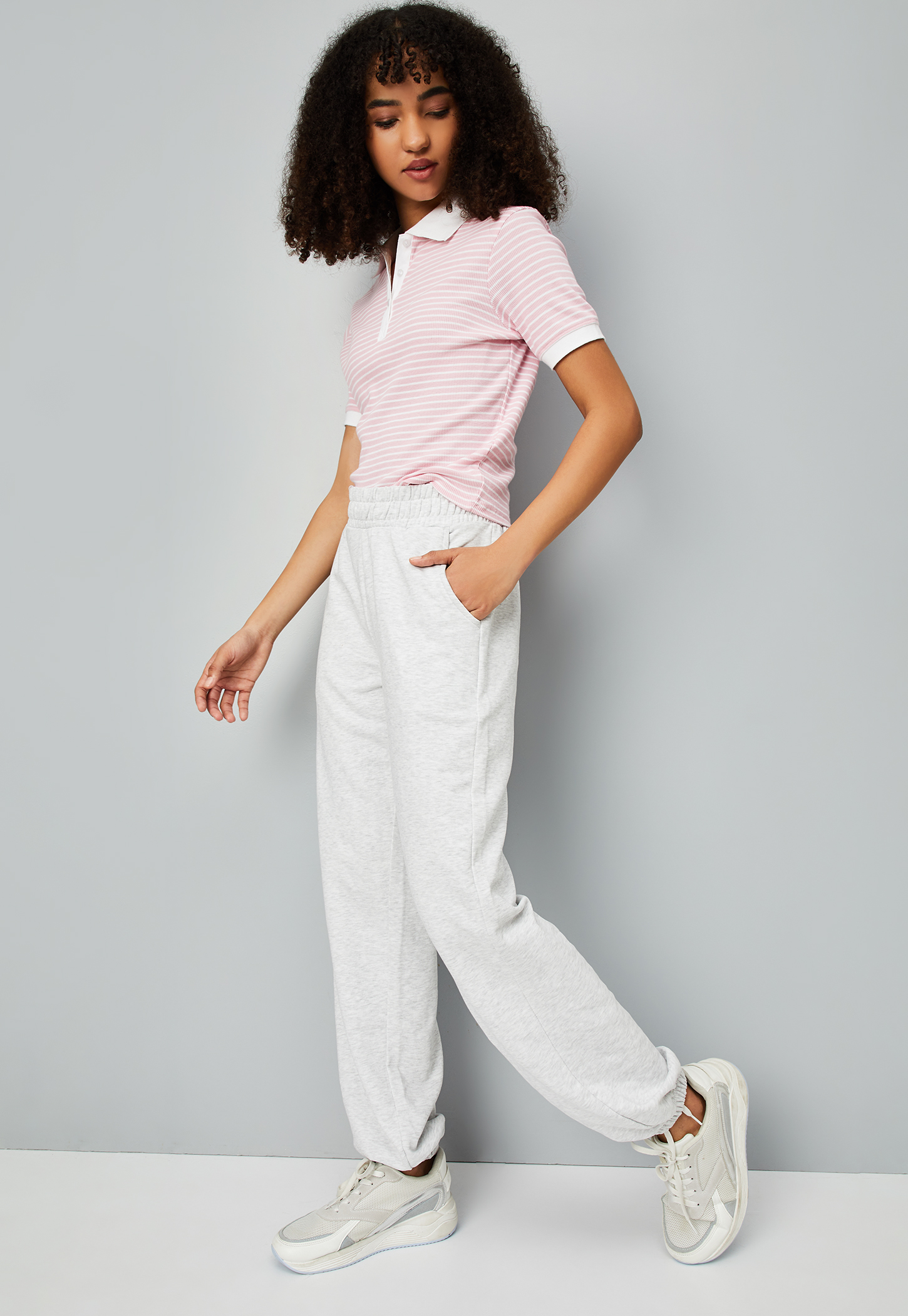 Women Solid Athleisure Joggers-picture-28