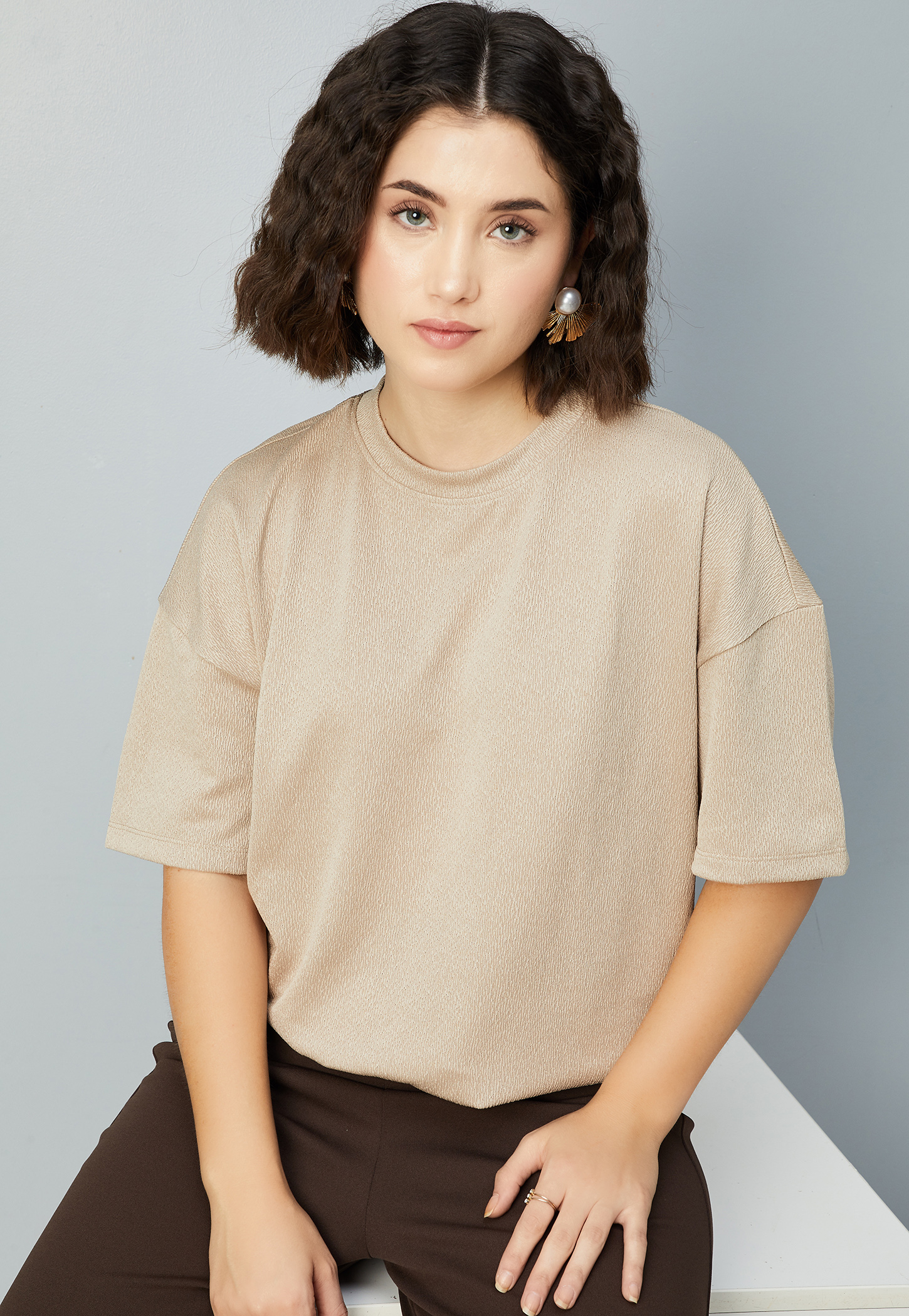 Women Textured T-shirt-picture-43