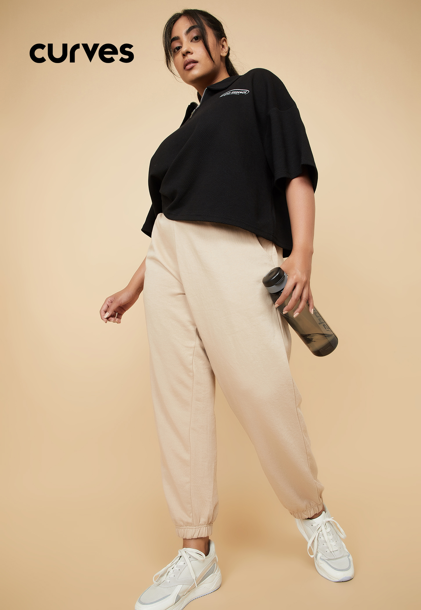 Women Solid Athleisure Joggers-picture-21
