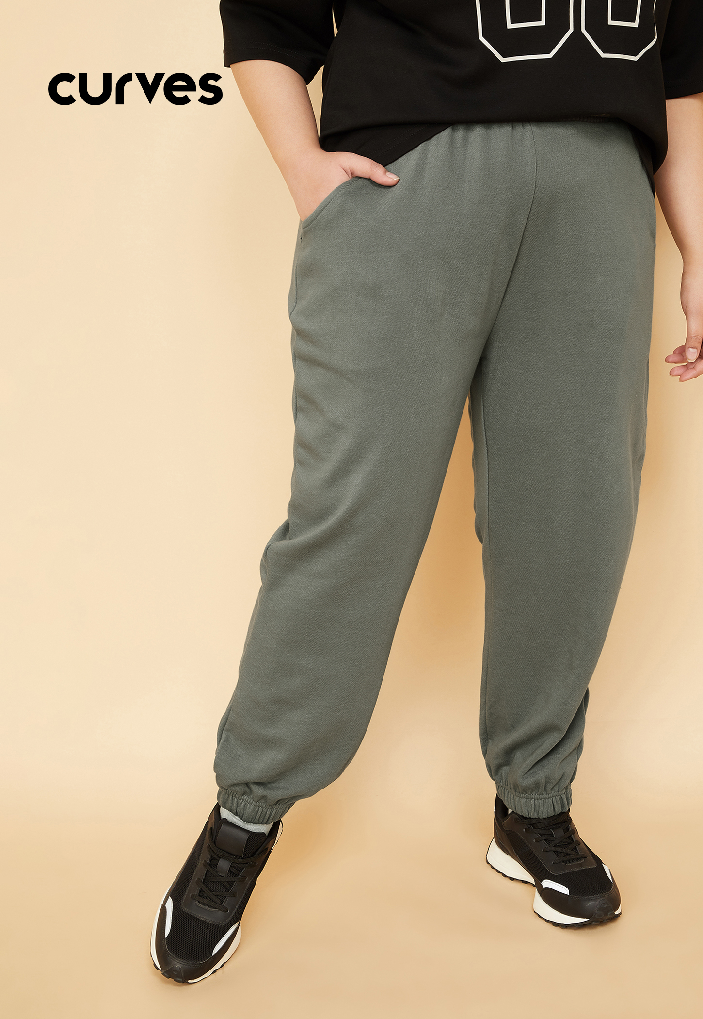 Women Solid Athleisure Joggers-picture-25