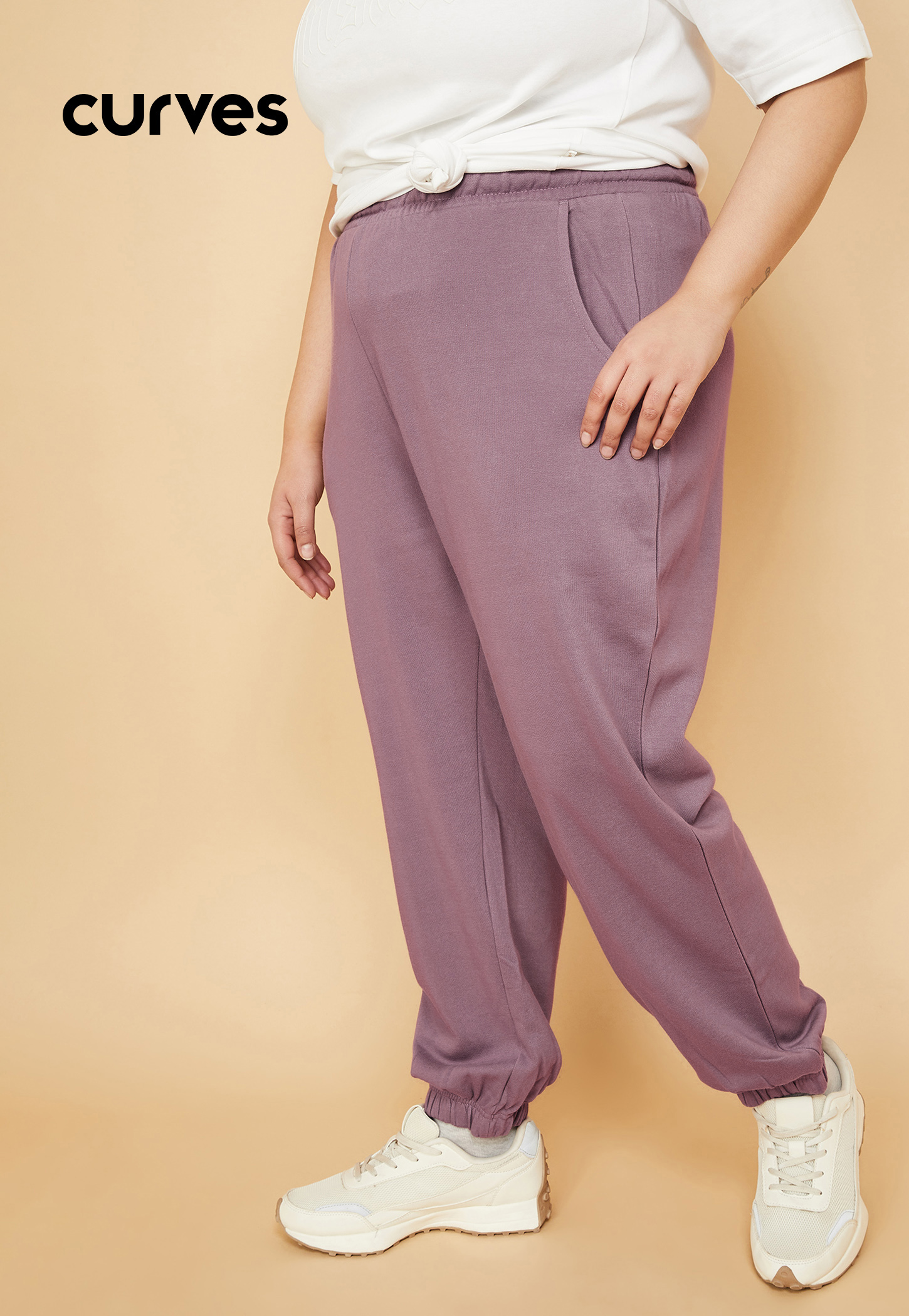 Women Solid Athleisure Joggers-picture-27