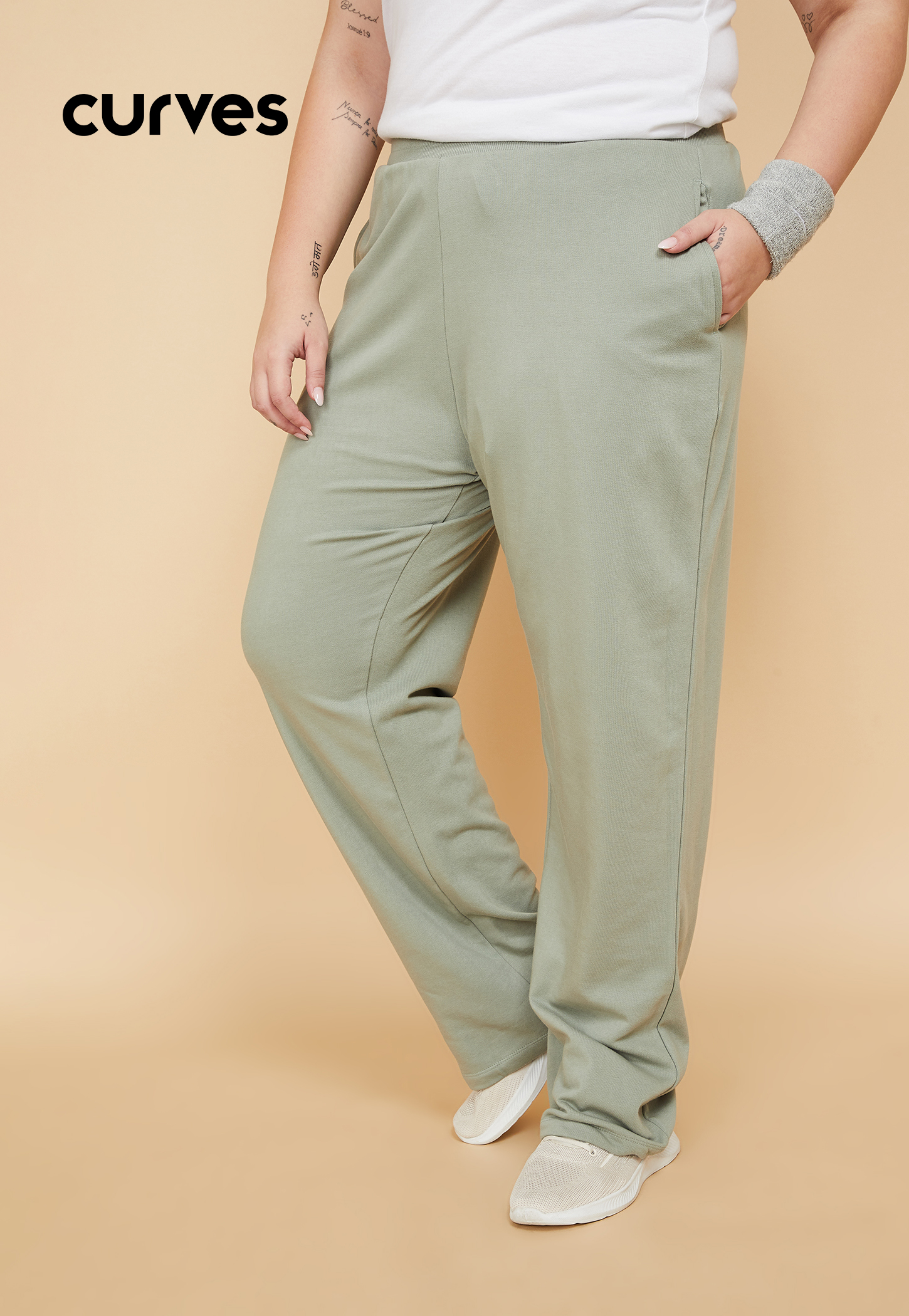 Women Solid Athleisure Track Pants-picture-14
