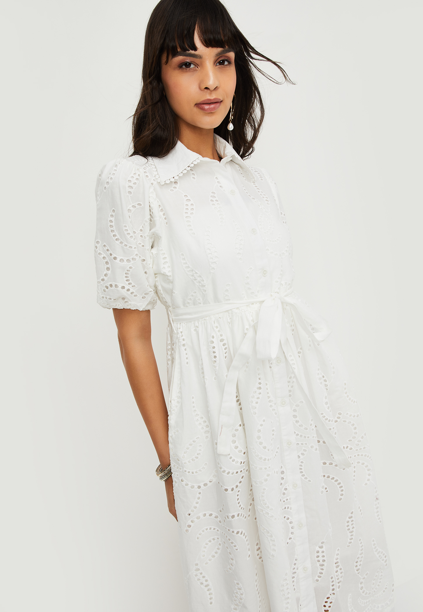 Kalki x Max Women Schiffili Embroidered Shirt Dress-picture-22