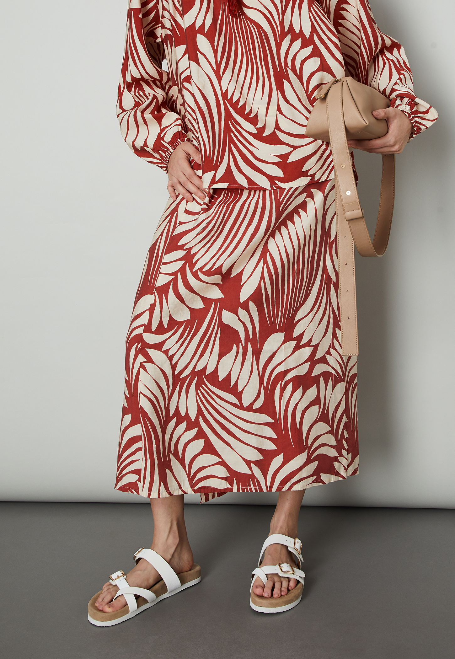 Women Printed Wrap Long Skirt-image-4