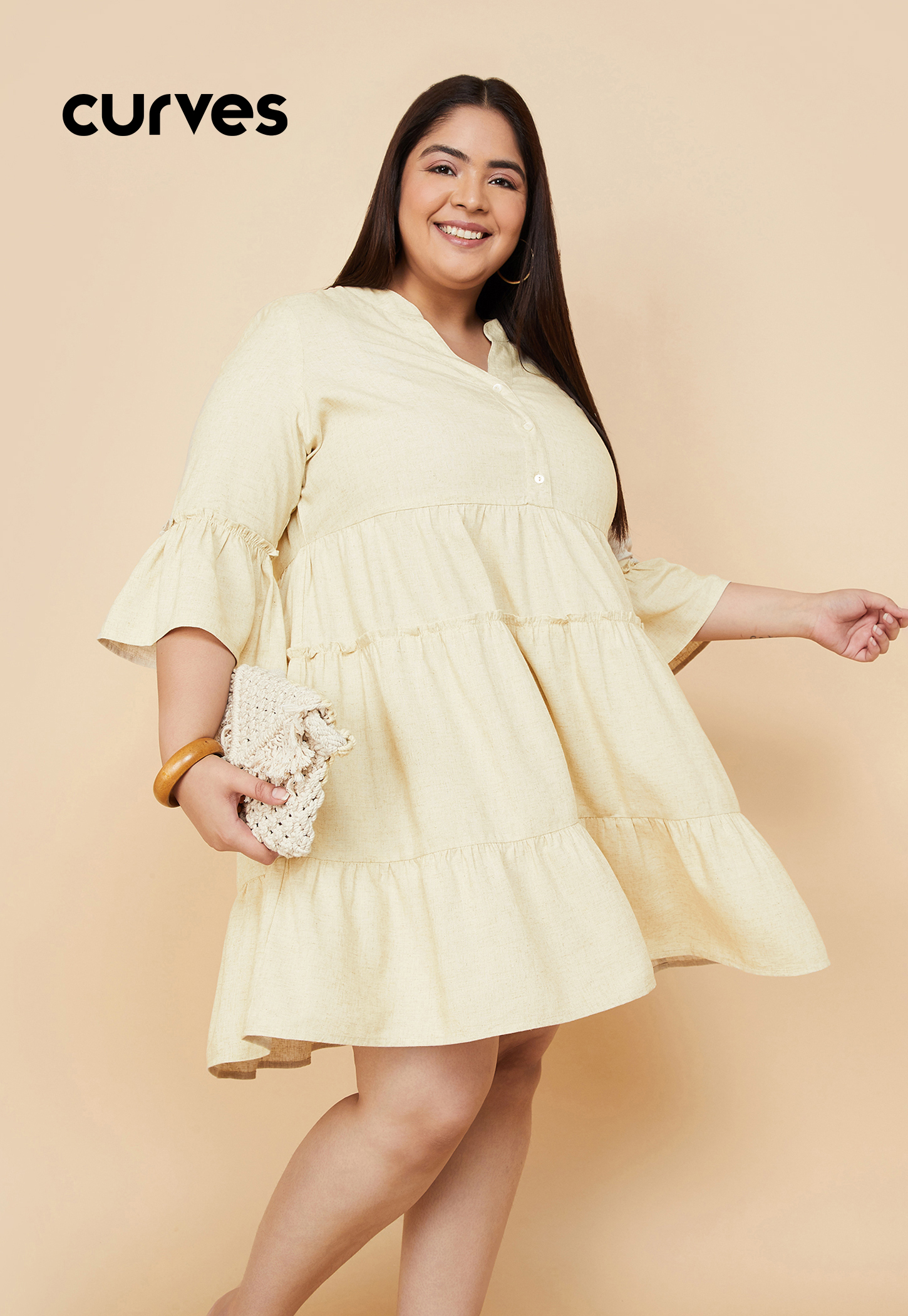 Women Textured Tiered Mini Dress-picture-47