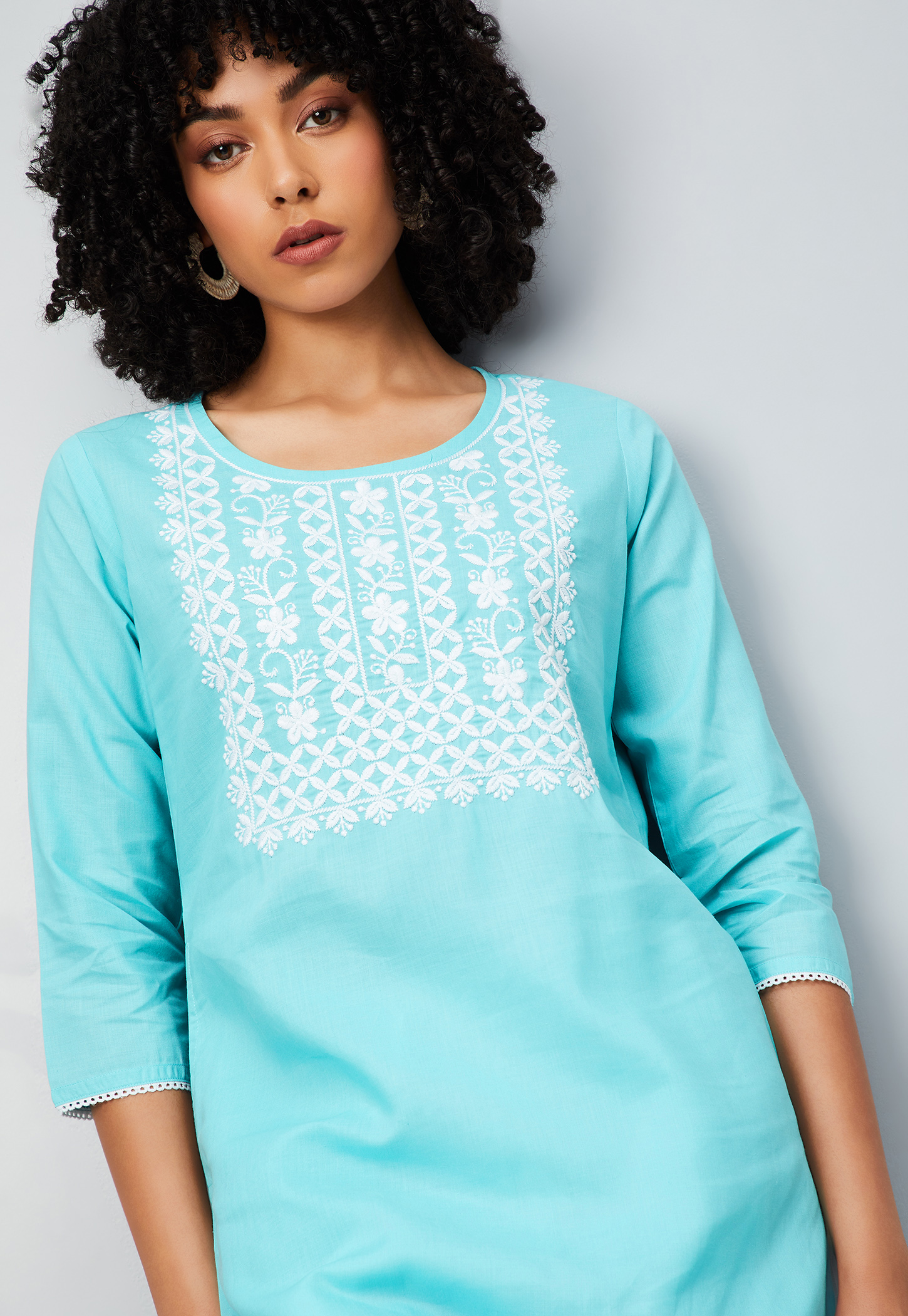 Women Yoke Embroidered Straight Kurta-picture-34