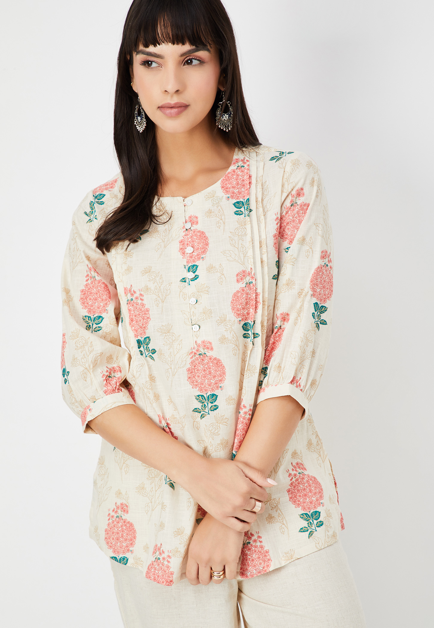Women Floral Print Short Kurti-picture-23