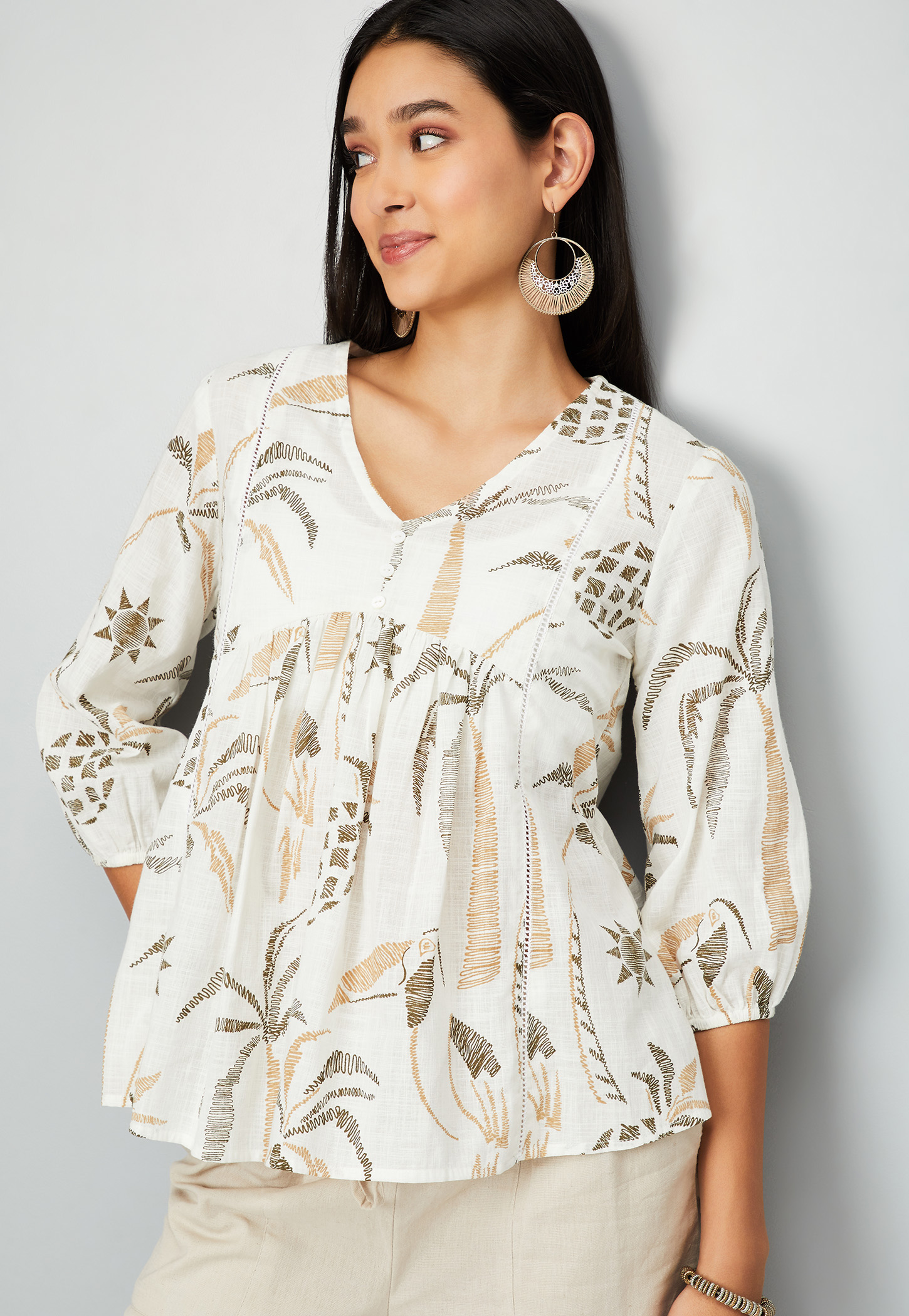 Kalki x Max Women Printed Flared Tunic-picture-38