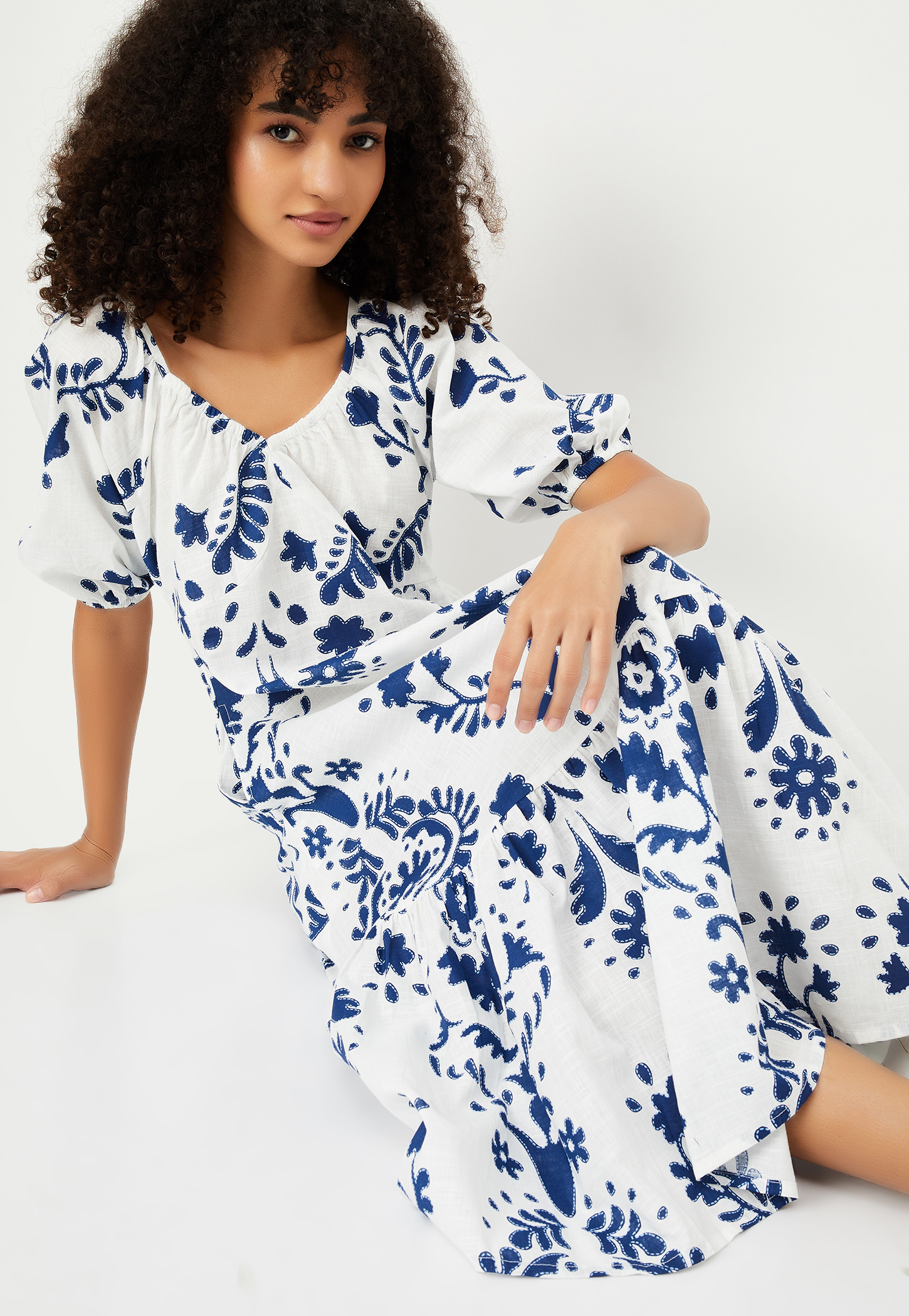 Kalki x Max Women Floral Print Midi Dress-picture-35