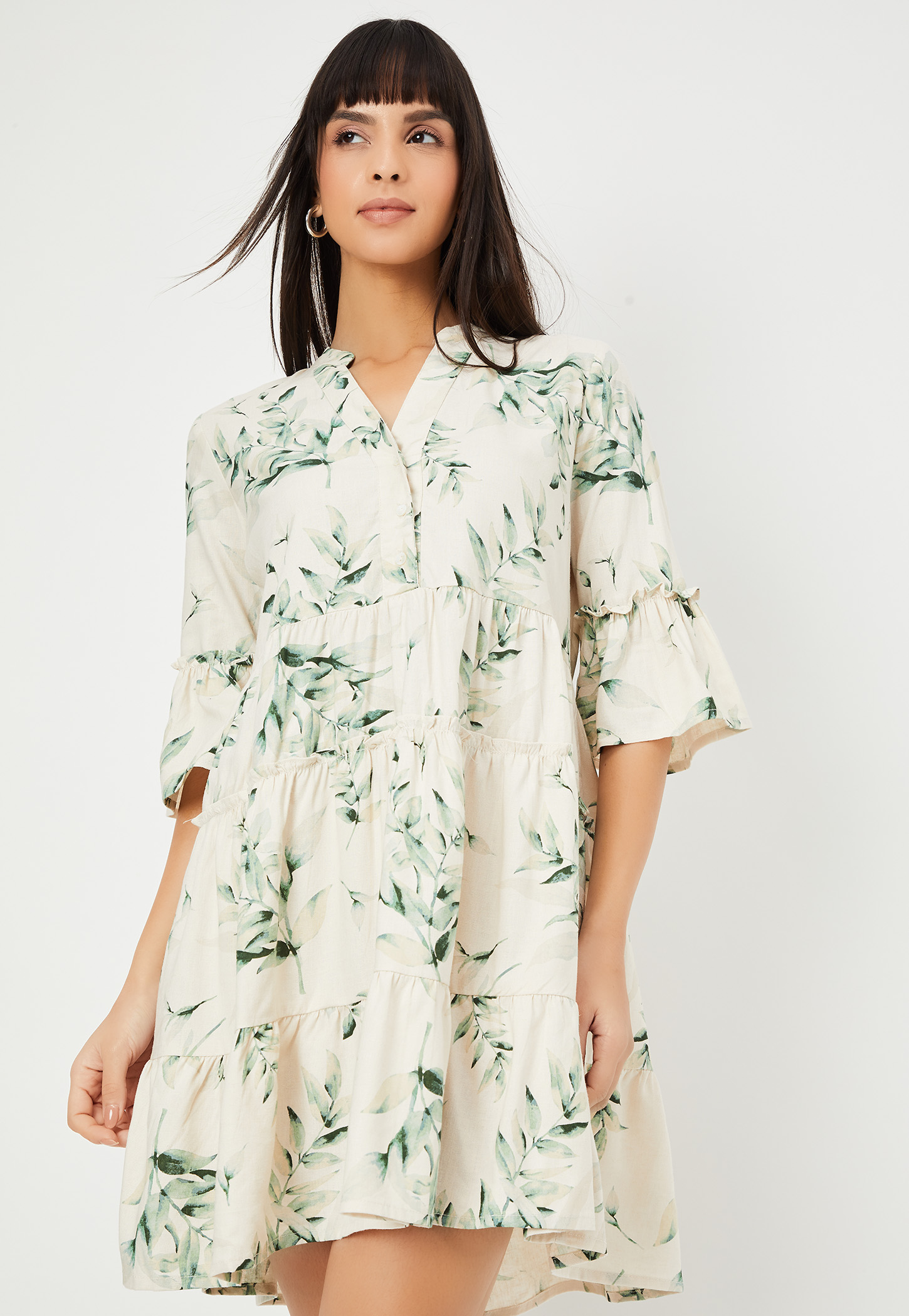 Women Printed Tiered Dress-picture-30