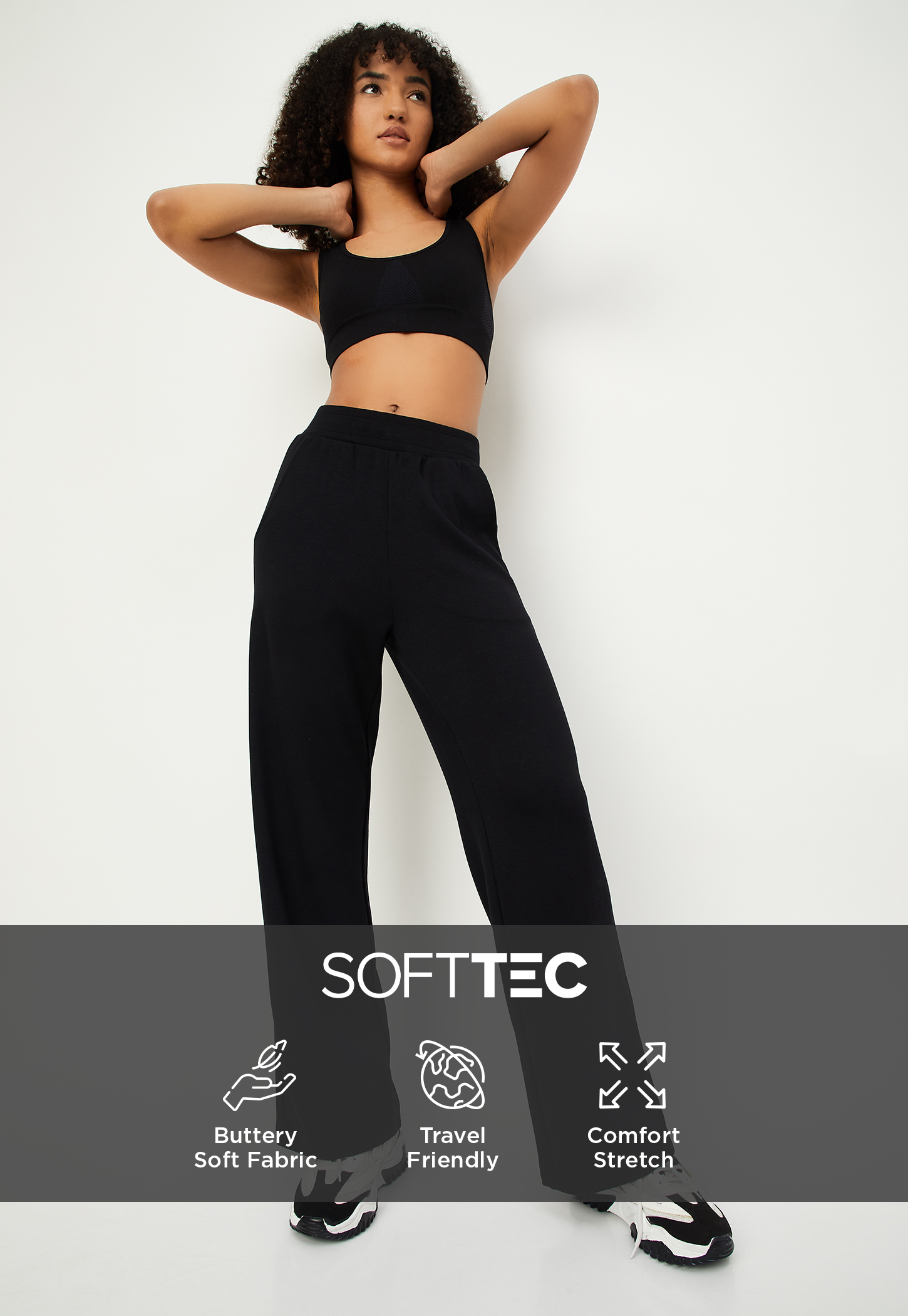 Women Wide Leg Butter Soft Track Pants