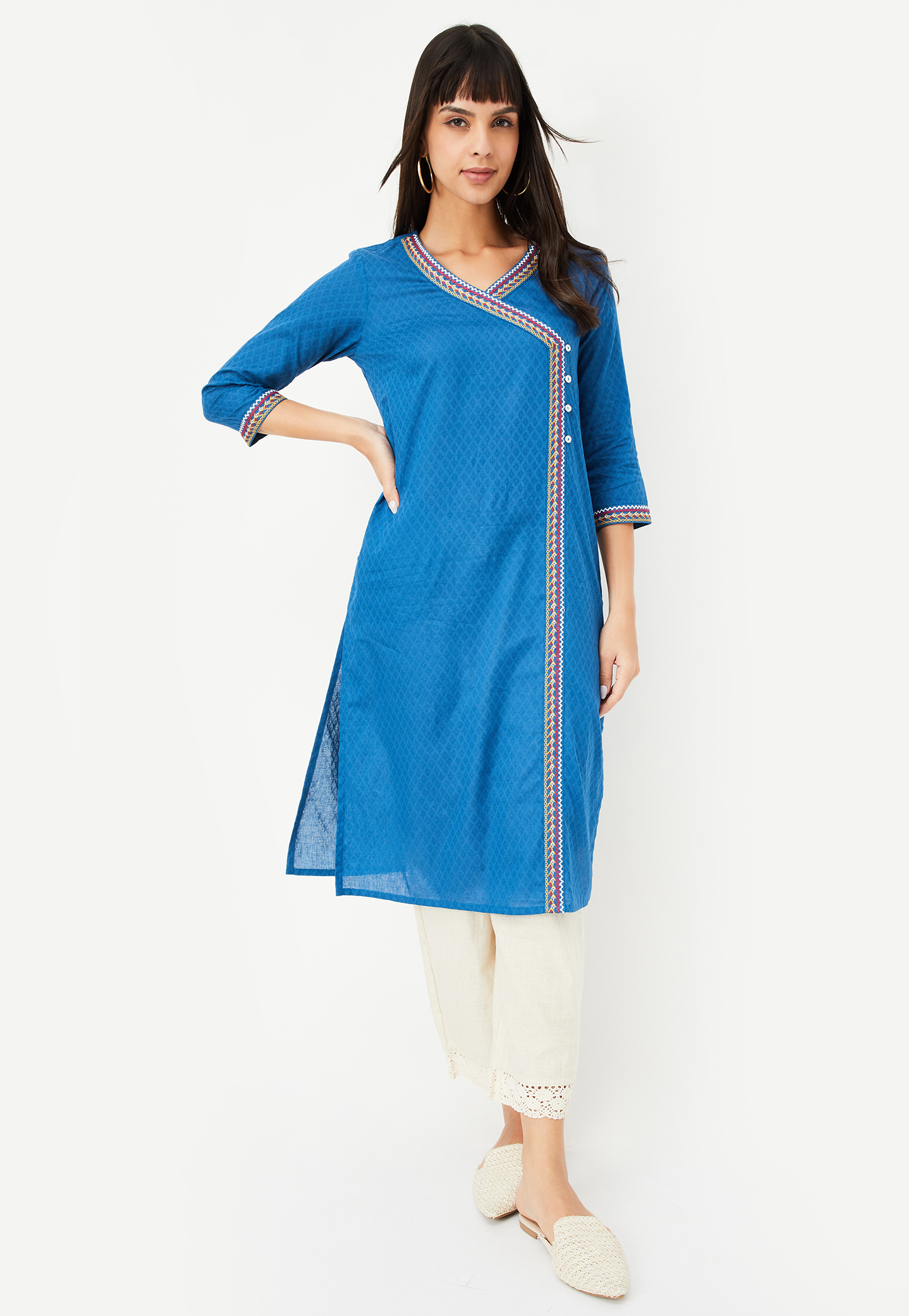 Women Embroidered Angrakha Kurta-picture-31
