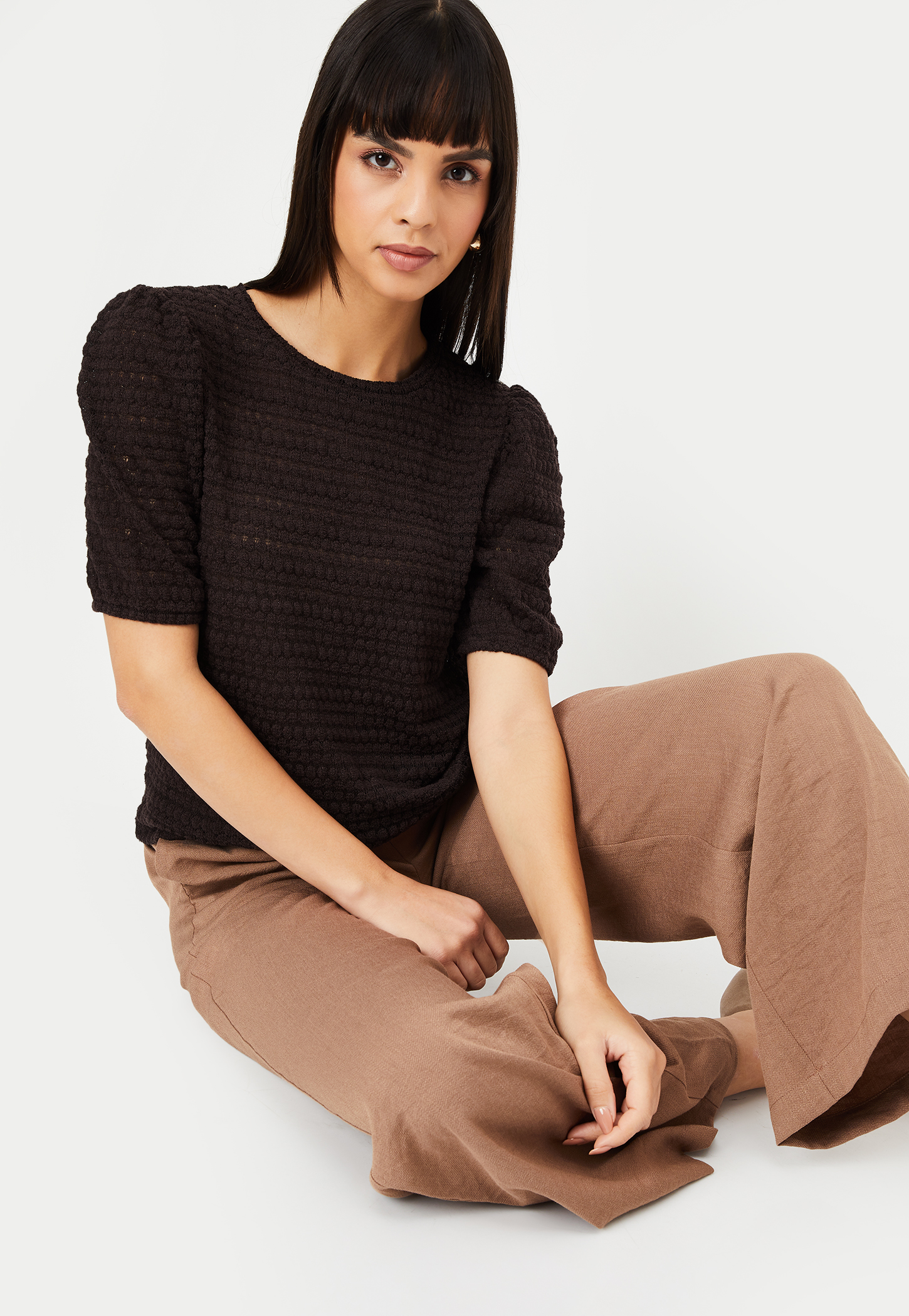 Women Knit Textured Top-picture-12