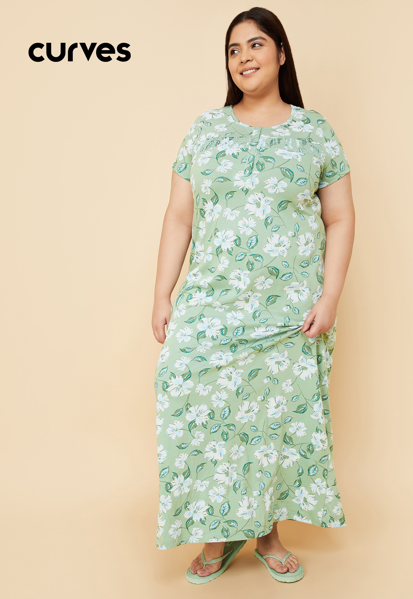 Women Floral Print Nightgown-picture-20