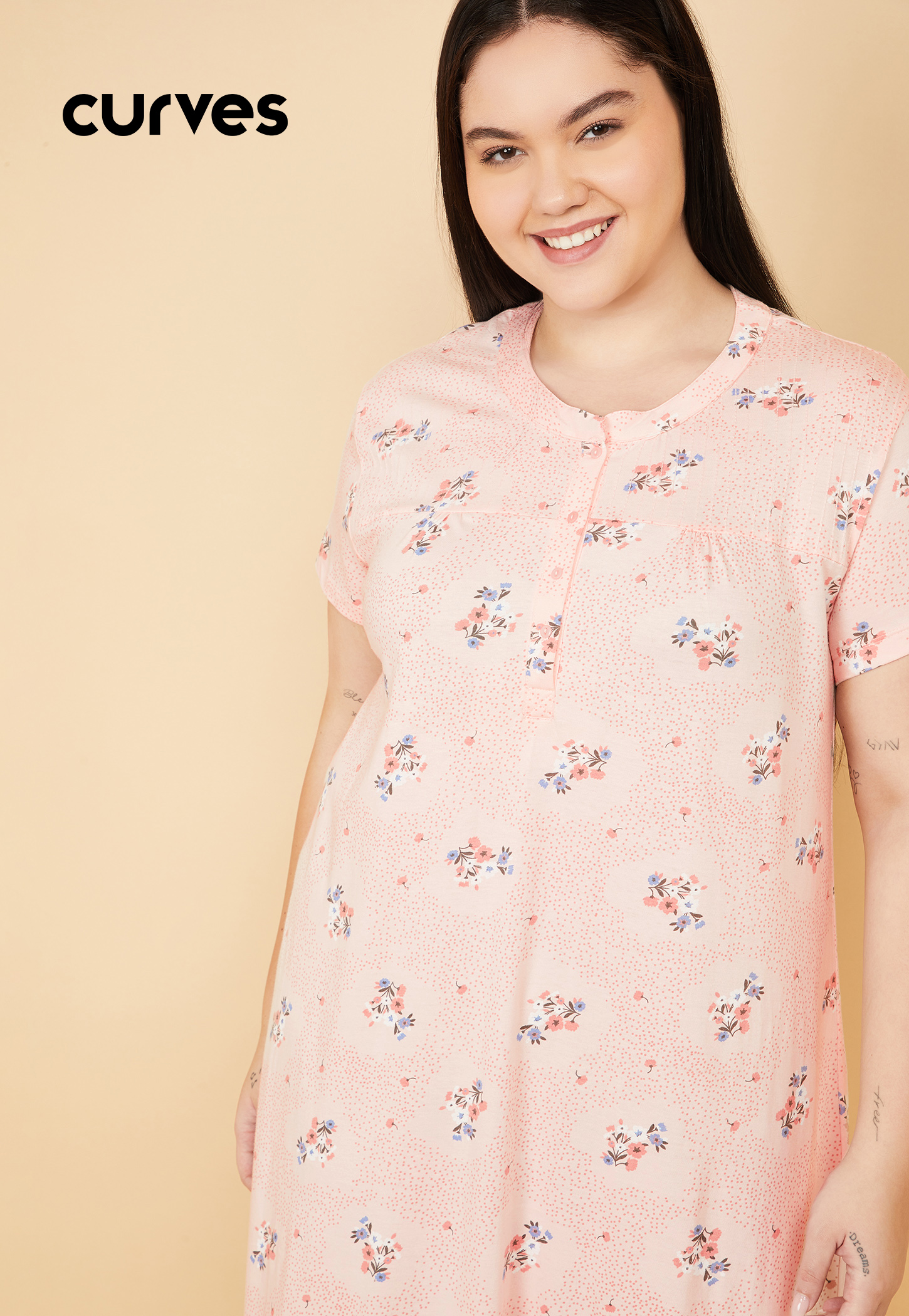 Women Floral Print Maxi Night Gown-picture-11