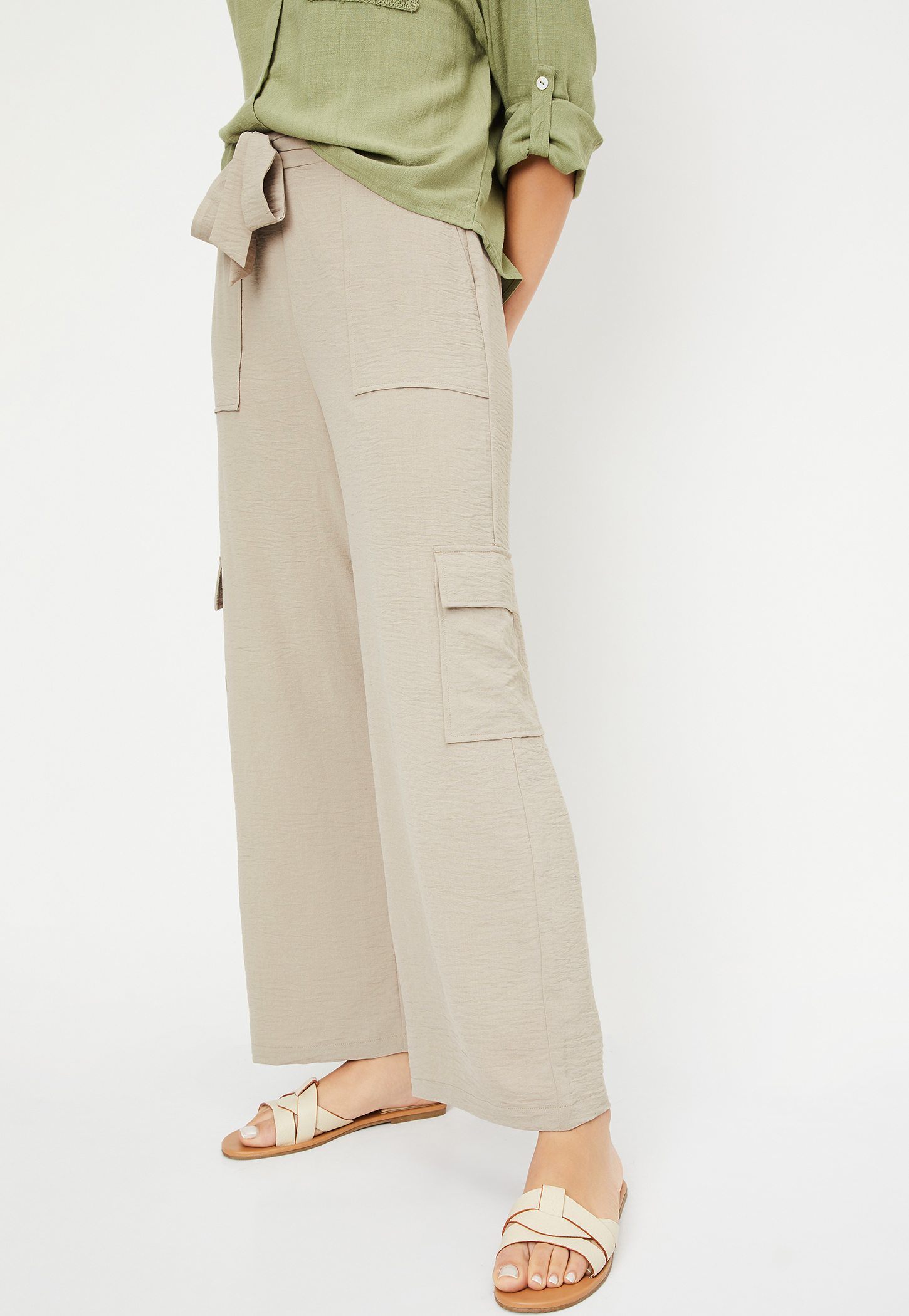 Women Textured Cargos-picture-43